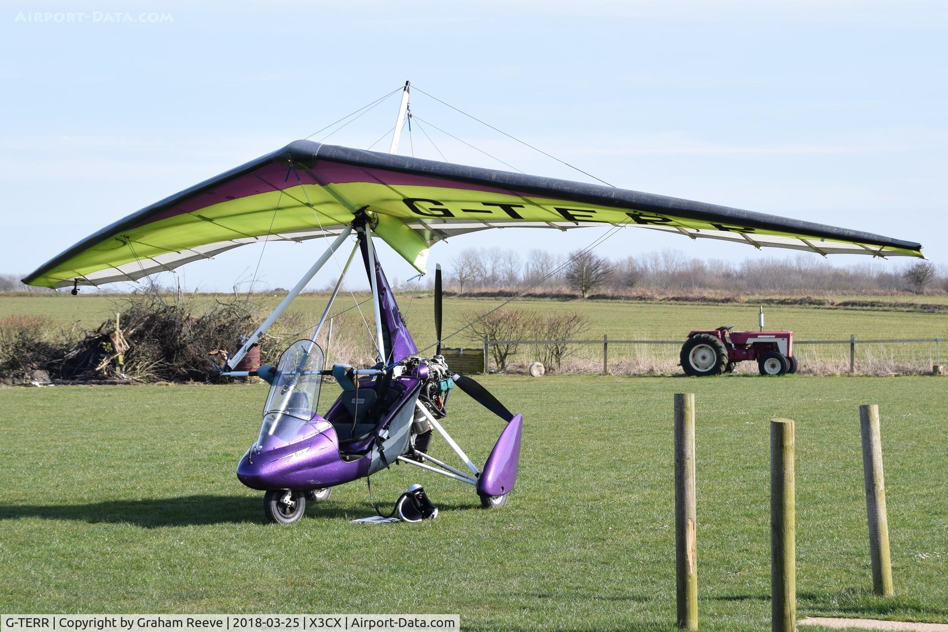 G-TERR, 2002 Cyclone Airsports Pegasus Quik C/N 7925, Parked at Northrepps.