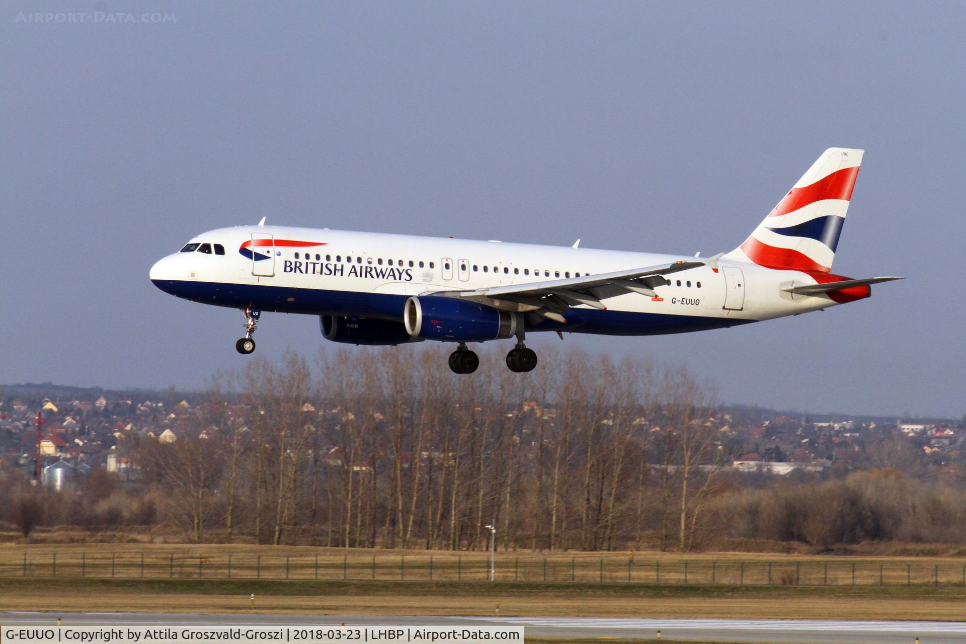 G-EUUO, 2003 Airbus A320-232 C/N 1958, Budapest Ferihegy International Airport, Hungary