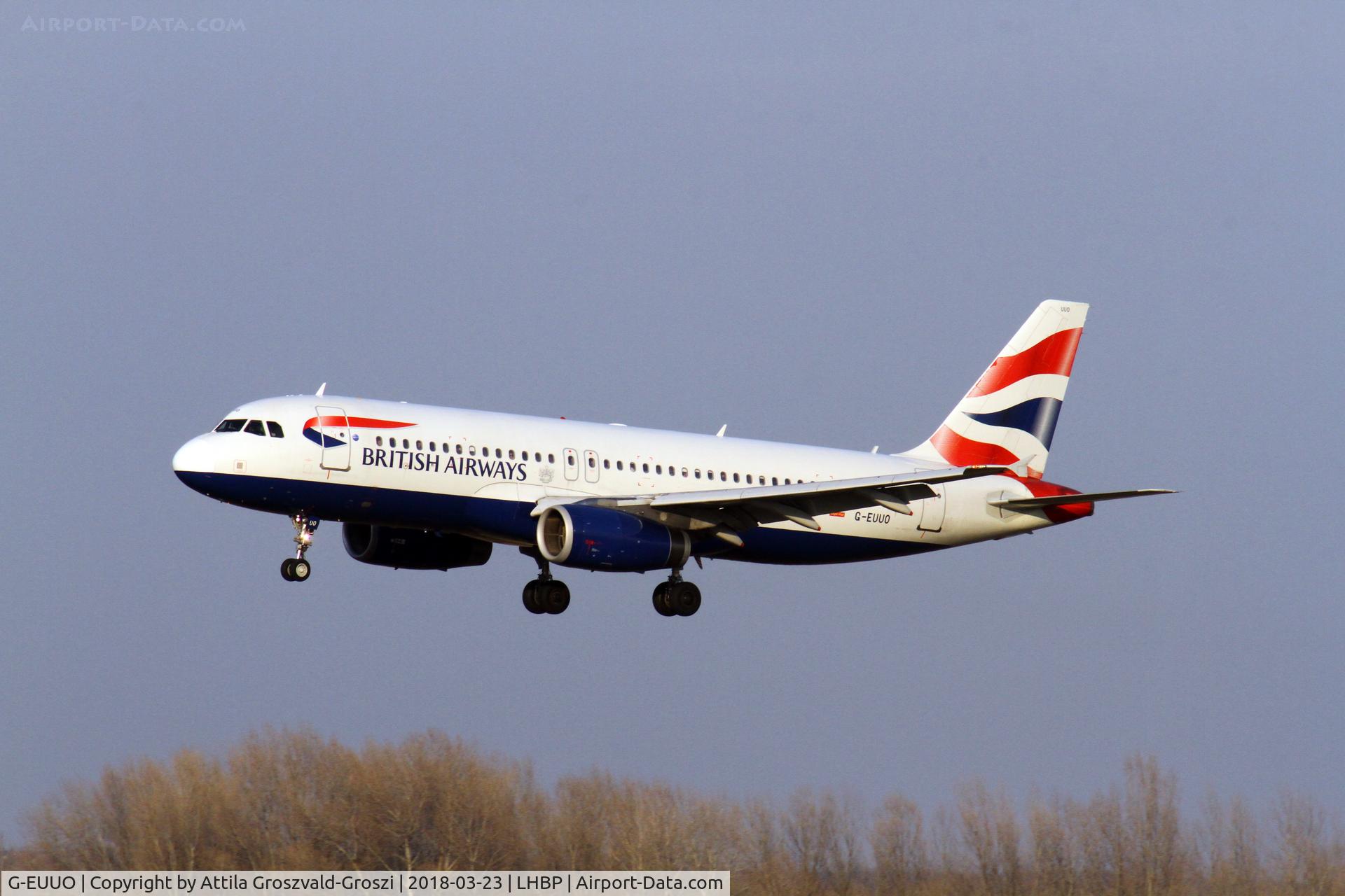 G-EUUO, 2003 Airbus A320-232 C/N 1958, Budapest Ferihegy International Airport, Hungary