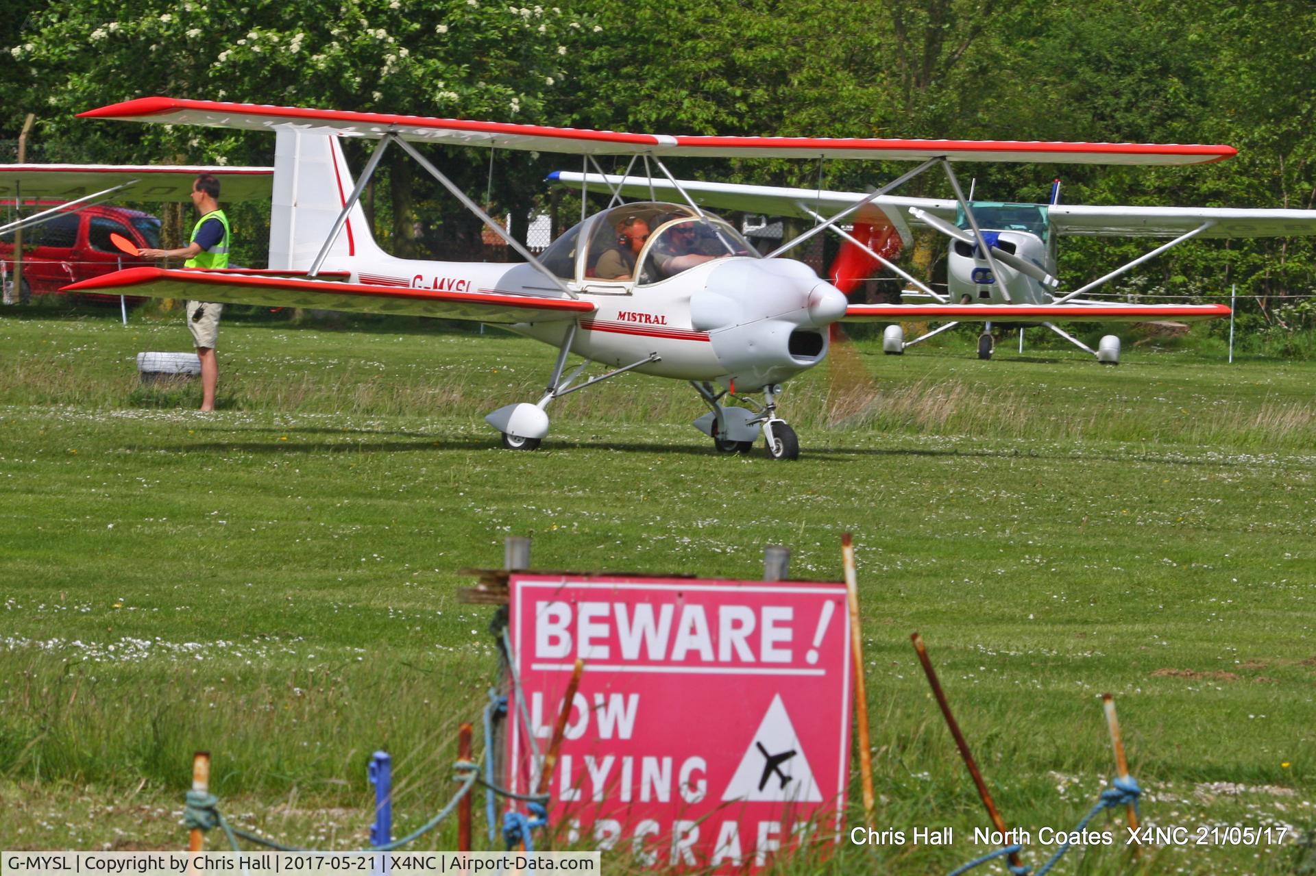 G-MYSL, 1988 Aviasud Mistral C/N BMAA/HB/007, North Coates Summer fly in