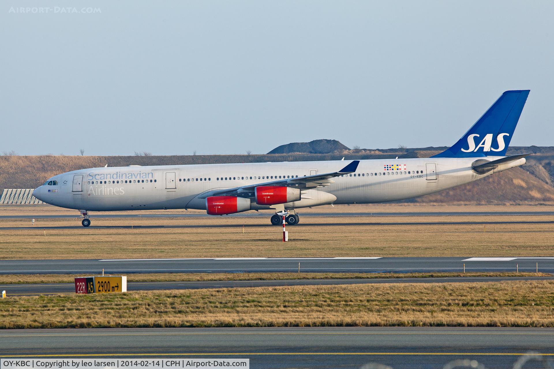 OY-KBC, 2002 Airbus A340-313X C/N 467, Copenhagen 14.2.2014