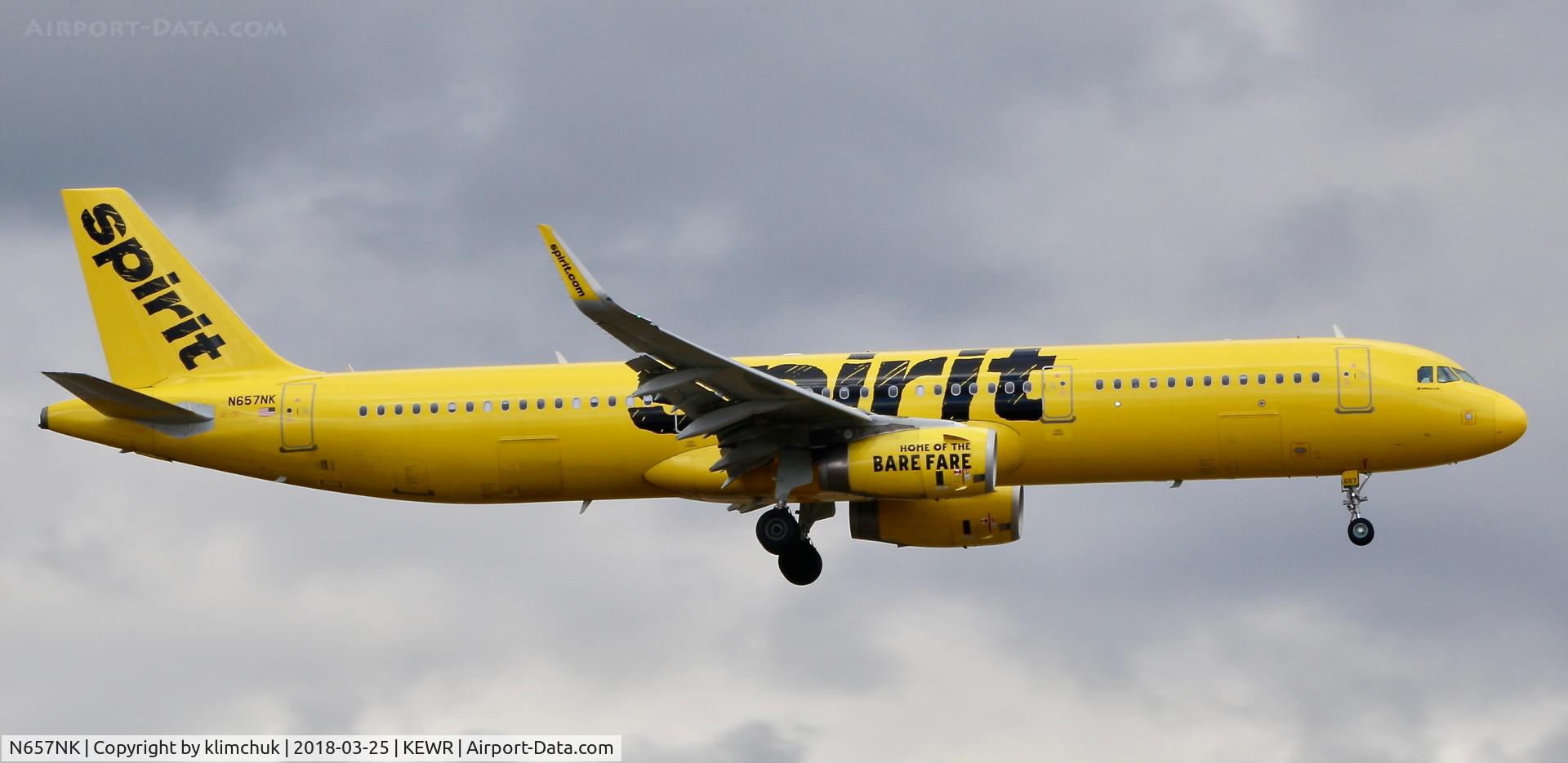 N657NK, 2015 Airbus A321-231 C/N 6672, Flight from MCO (Orlando,FL) on approach to EWR (Newark,NJ) RWY 4R