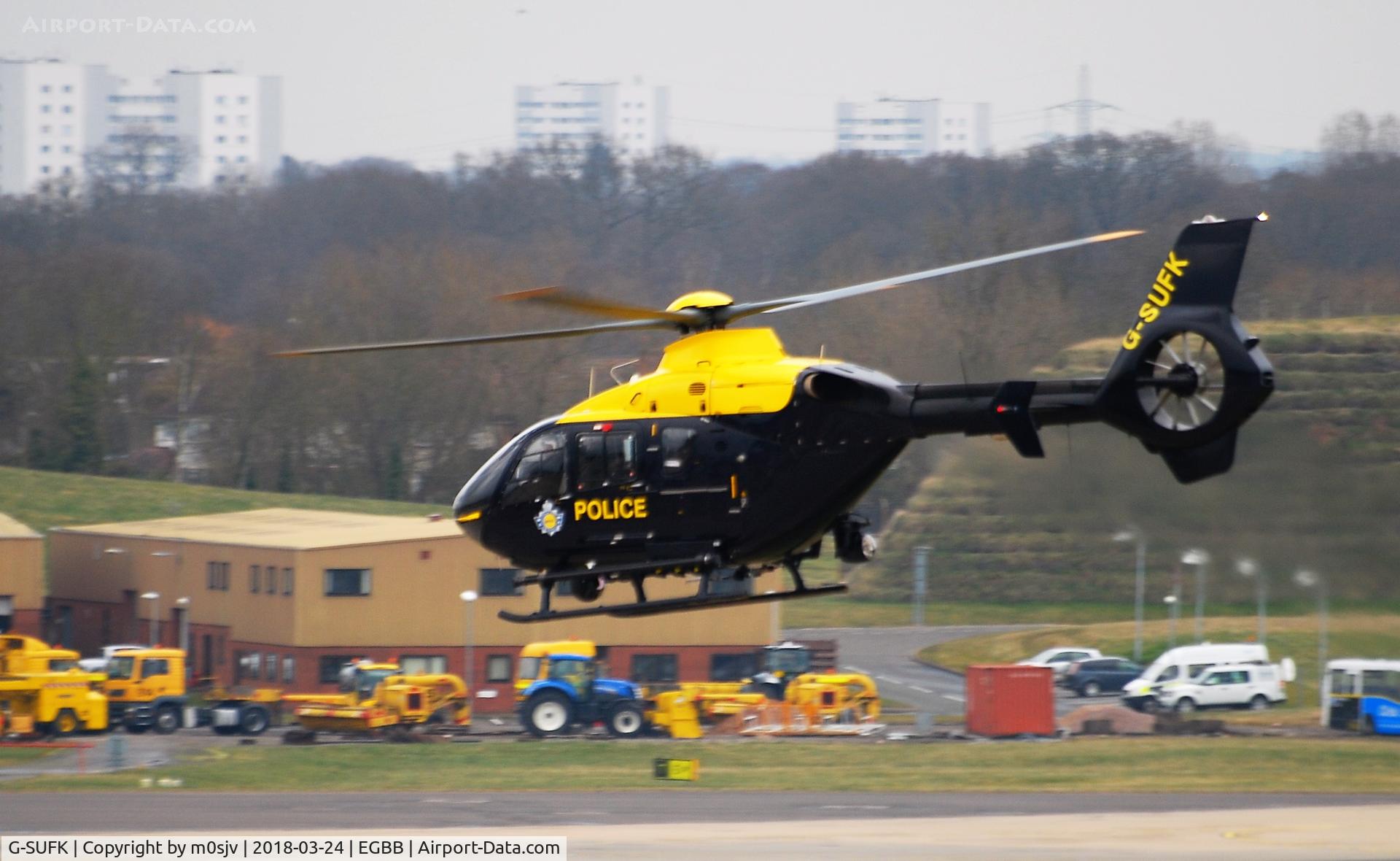 G-SUFK, 2008 Eurocopter EC-135P-2+ C/N 0730, From Freeport Car Park