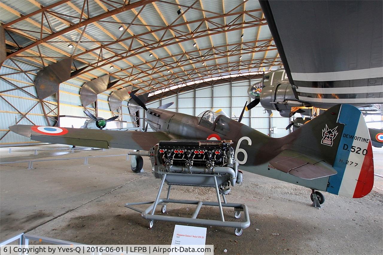 6, Dewoitine D.520 C/N 862, Dewoitine D.520, Air & Space Museum Paris-Le Bourget (LFPB)