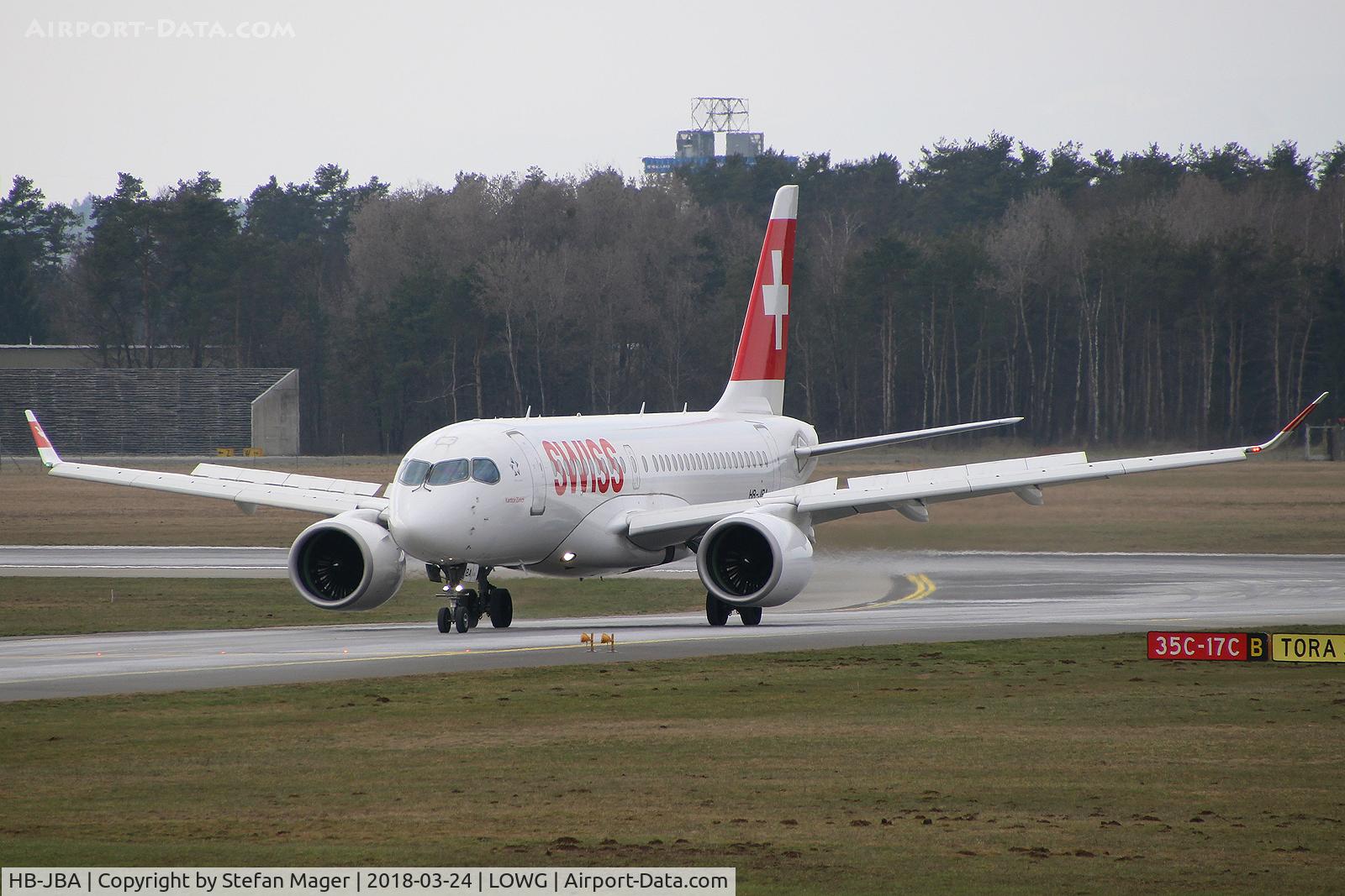 HB-JBA, 2016 Bombardier CSeries CS100 (BD-500-1A10) C/N 50010, Swiss CS100 @GRZ