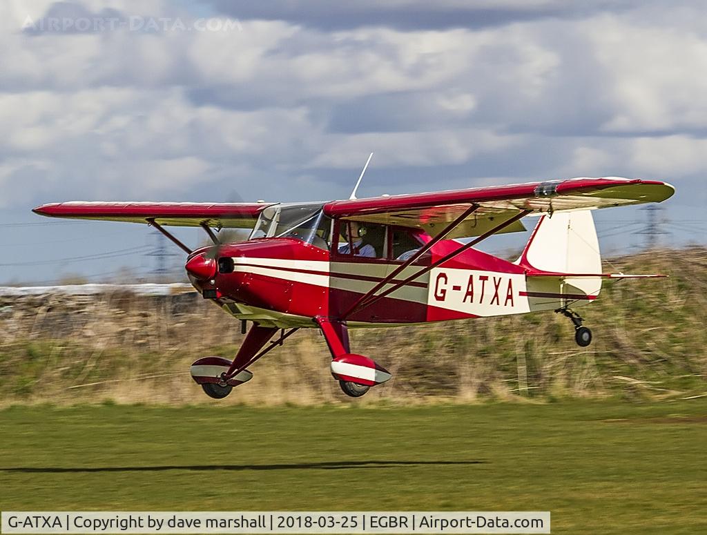 G-ATXA, 1956 Piper PA-22-150 Tri-Pacer C/N 22-3730, visitor rwy 28