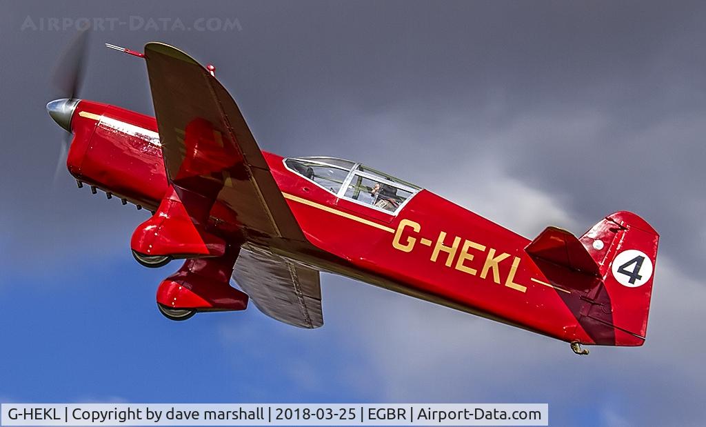 G-HEKL, 2008 Percival Mew Gull replica C/N PFA 013-14759, Rocket ship departure!!!