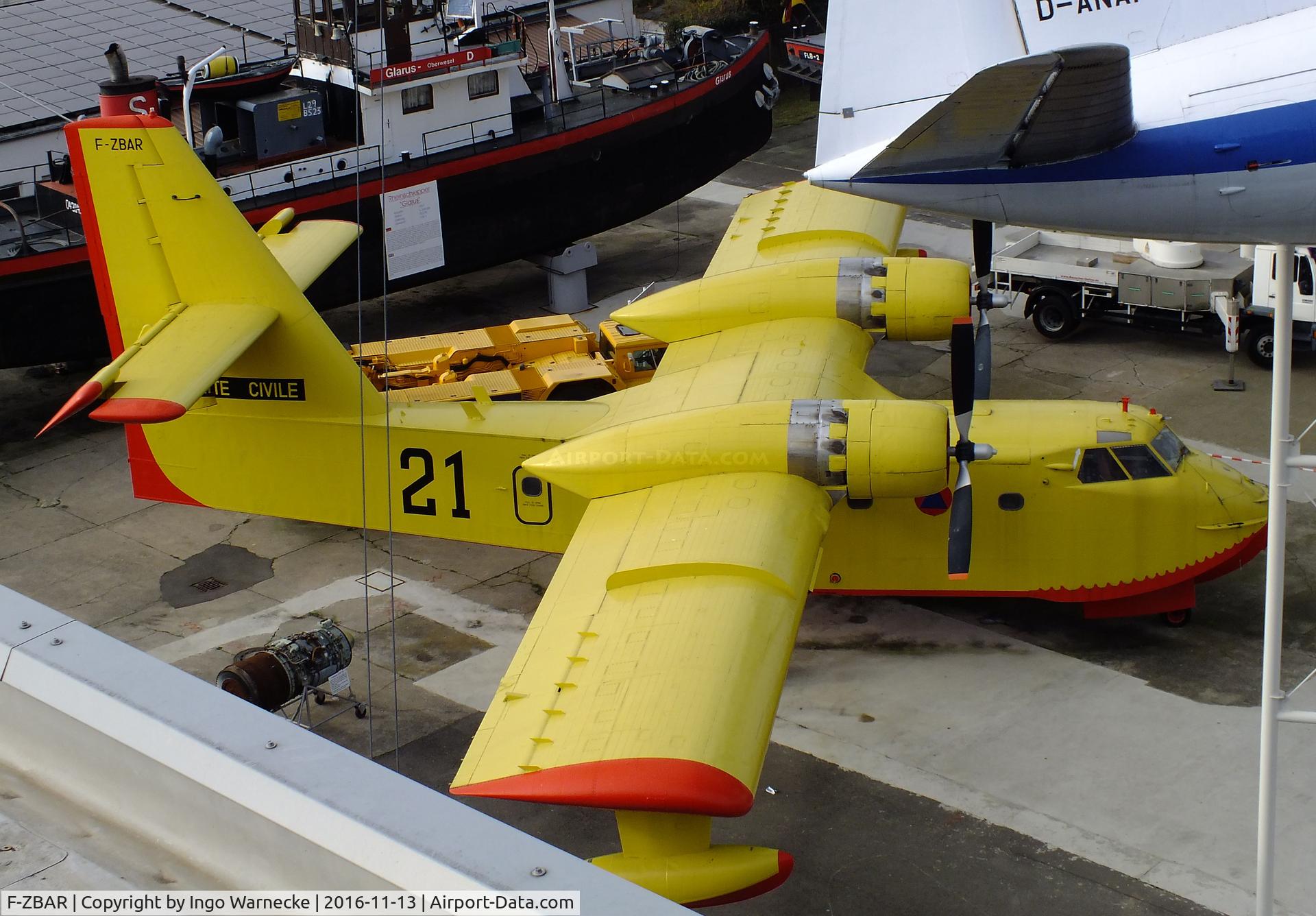 F-ZBAR, Canadair CL-215-I (CL-215-1A10) C/N 1021, Canadair CL-215-I at the Technik-Museum, Speyer