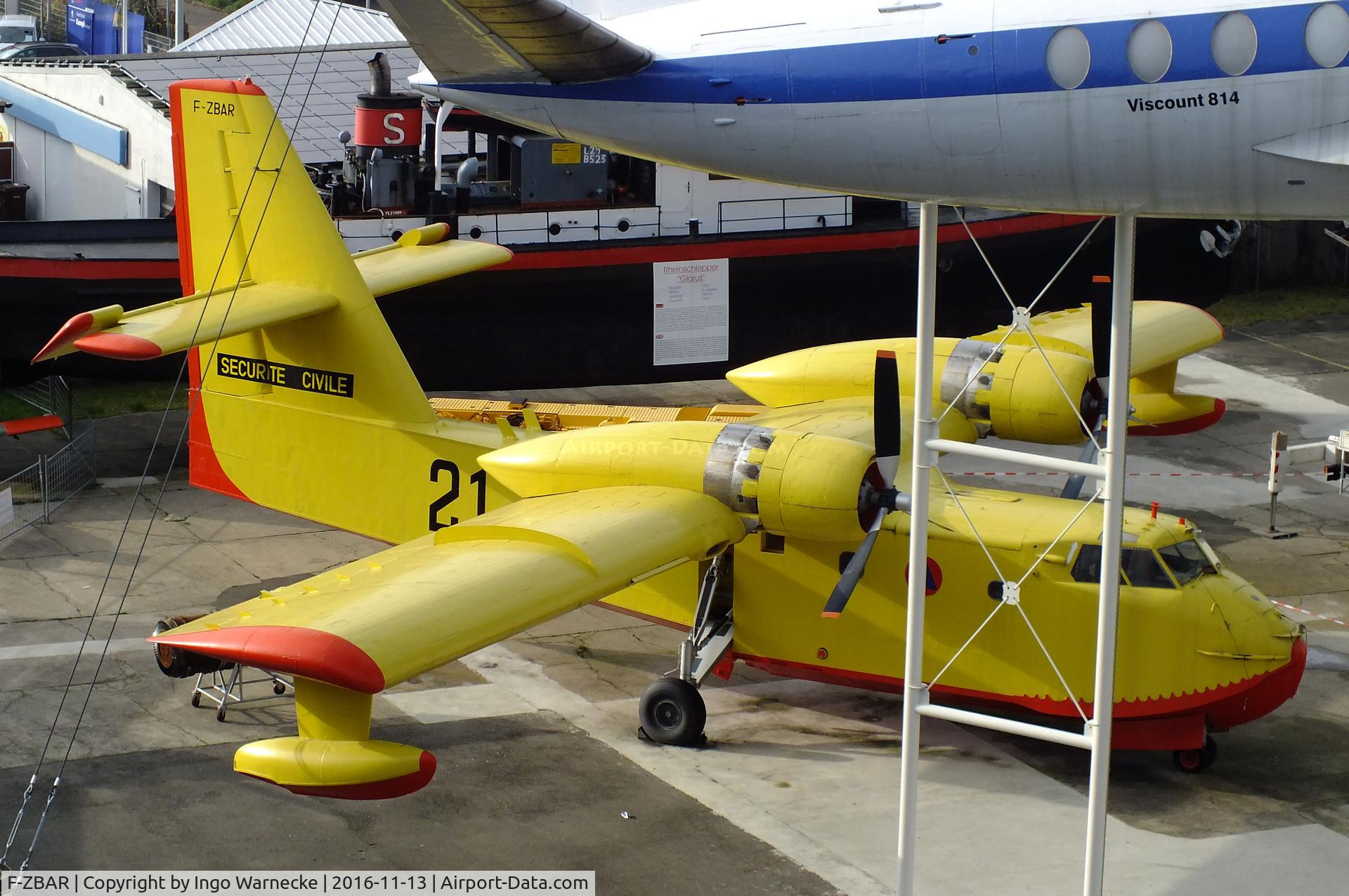 F-ZBAR, Canadair CL-215-I (CL-215-1A10) C/N 1021, Canadair CL-215-I at the Technik-Museum, Speyer