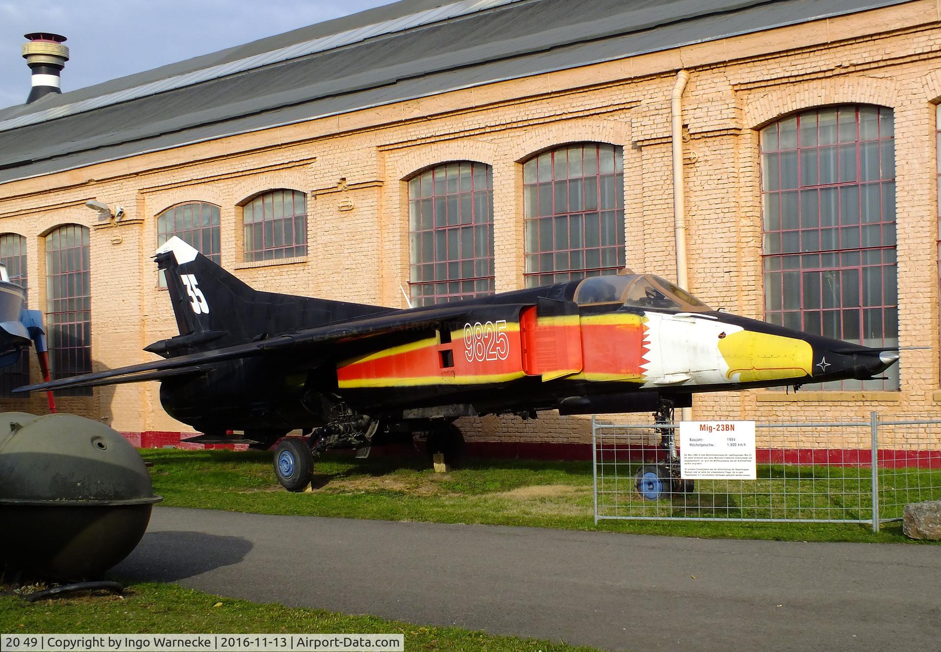 20 49, Mikoyan-Gurevich MiG-23BN C/N 2963222830, Mikoyan i Gurevich MiG-23BN FLOGGER-H, painted to resemble an aircraft of the czechoslovak airforce, at the Technik-Museum, Speyer