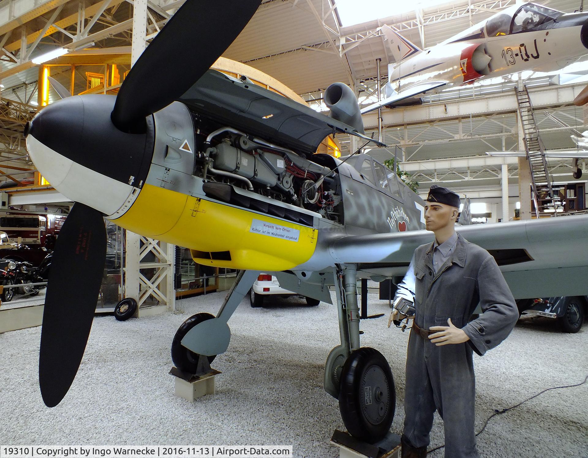 19310, Messerschmitt Bf-109G-4 C/N Not found 19310, Messerschmitt Bf 109G-4 at the Technik-Museum, Speyer