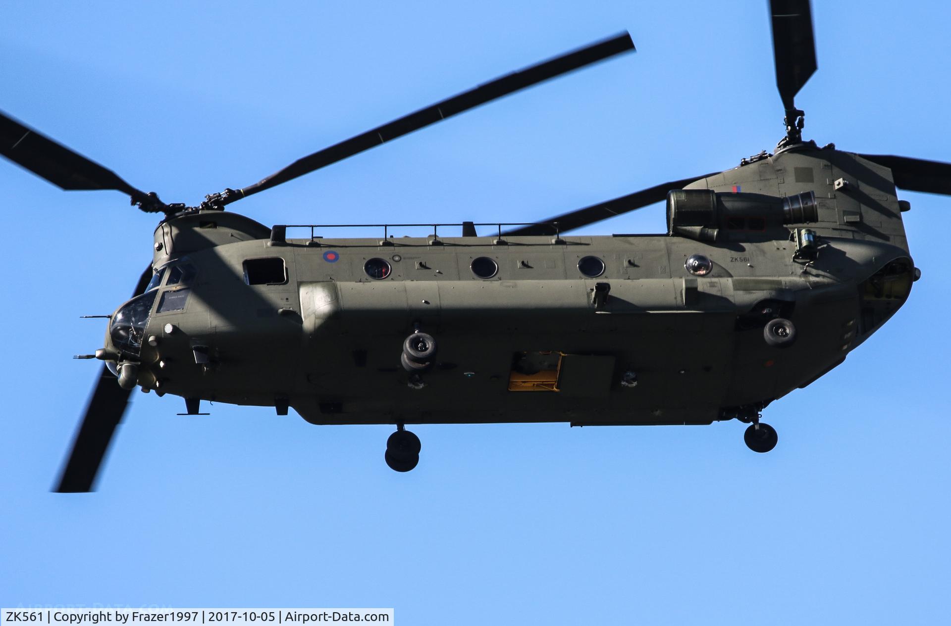 ZK561, Boeing Chinook HC.6 C/N M7712, working with local forces.