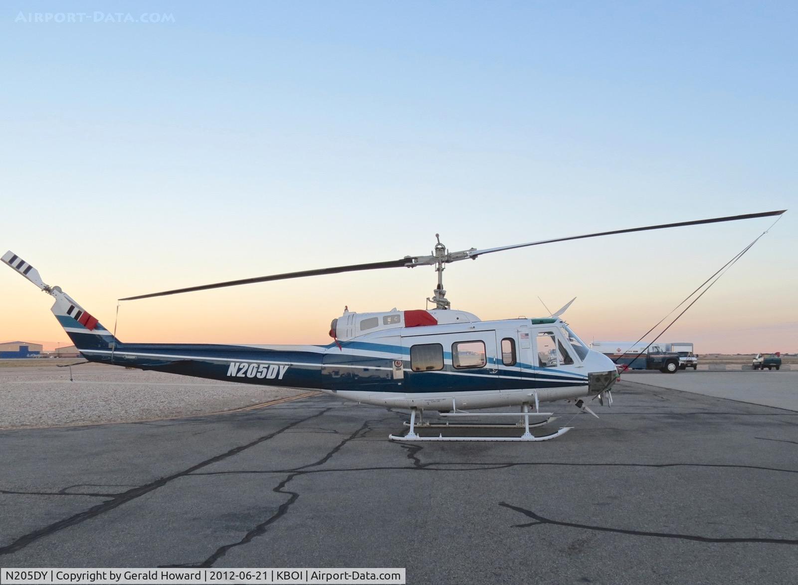 N205DY, 1978 Bell 205A-1 C/N 30282, Early morning on the ramp.