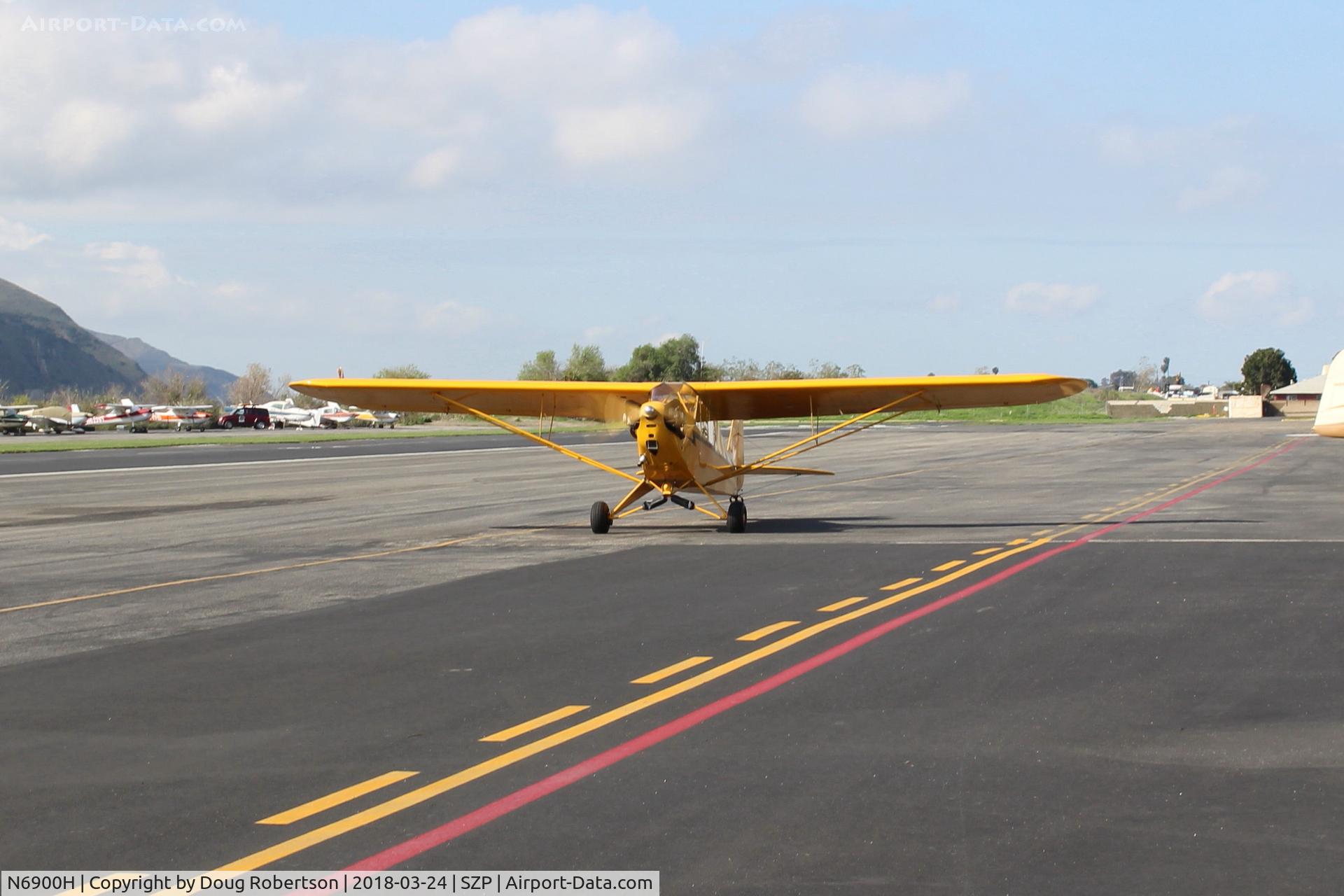 N6900H, 1946 Piper J3C-65 Cub Cub C/N 20129, 1946 Piper J3C-65 CUB, Lycoming O-290 135 Hp upgrade by STC, taxi back