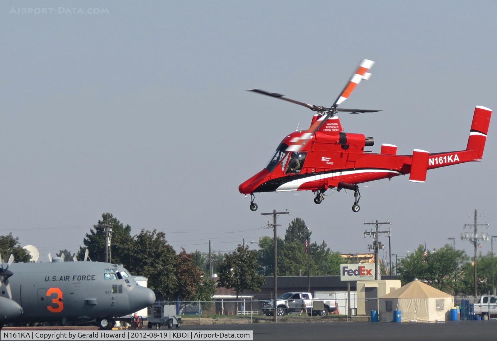 N161KA, 1996 Kaman K-1200 K-Max C/N A94-0016, Landing NIFC ramp.