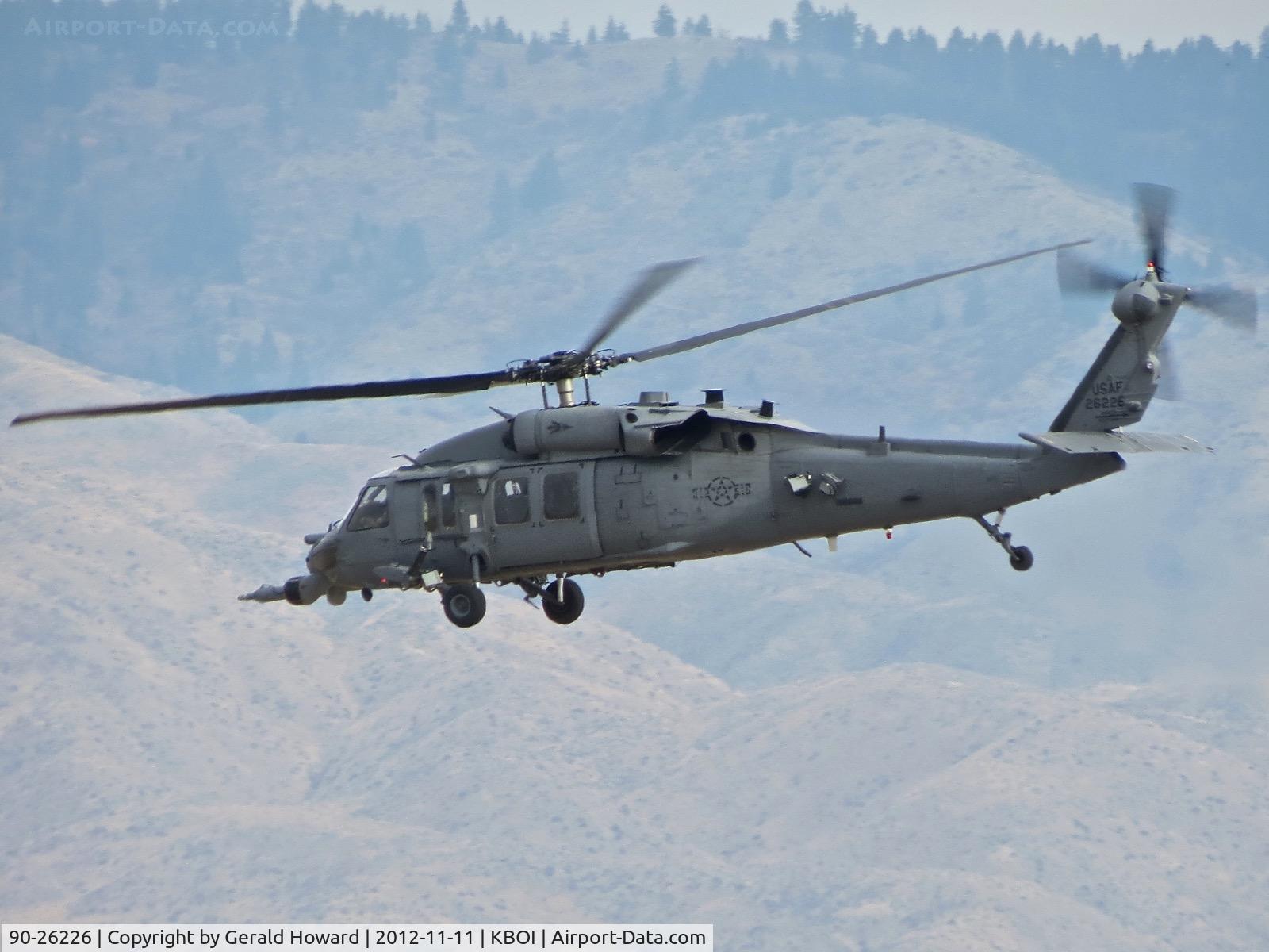 90-26226, 1990 Sikorsky HH-60G Pave Hawk C/N 70-1553, Departing BOI.  305th RS, Davis-Monthan AFB, AZ.