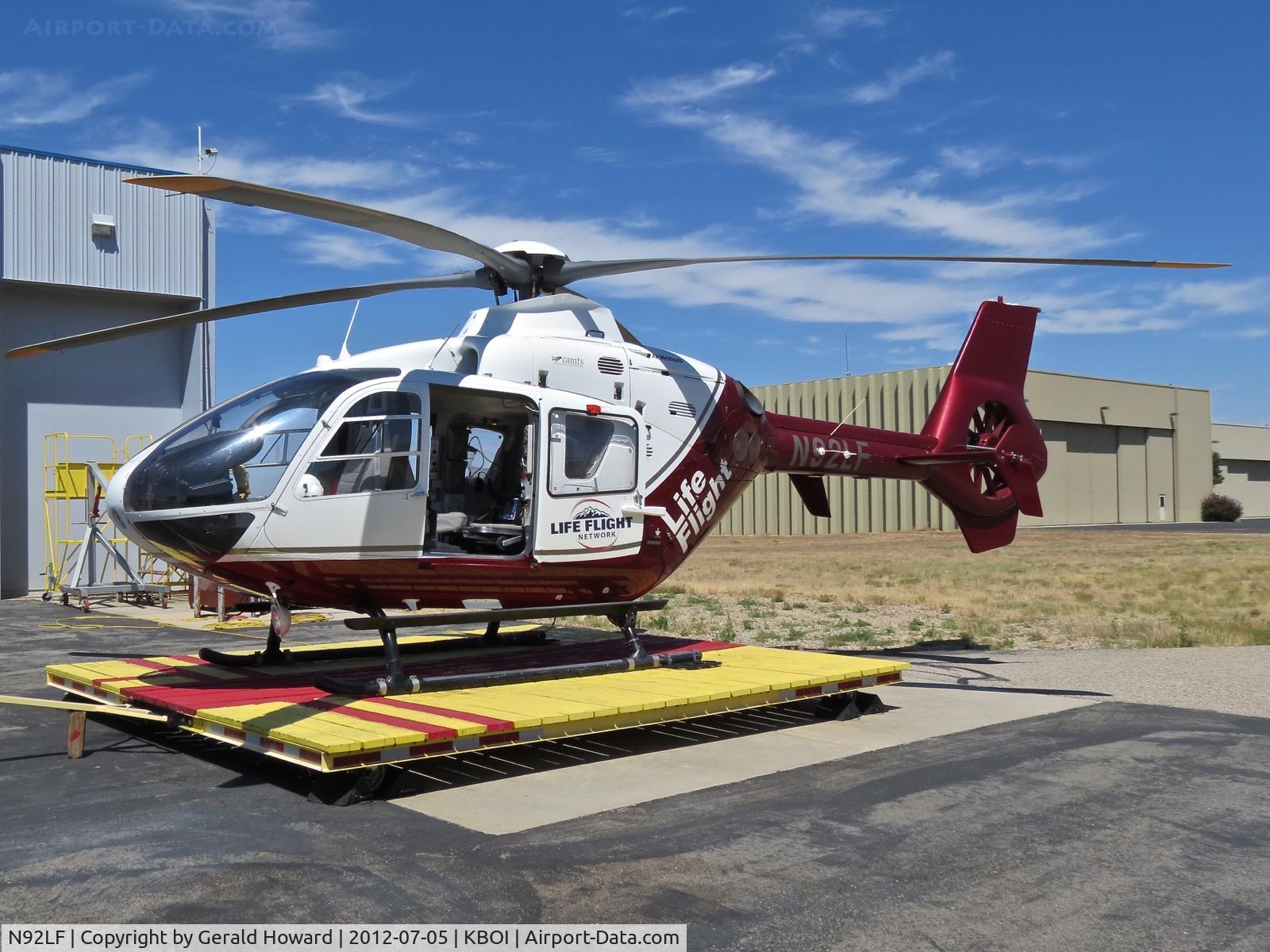 N92LF, 2005 Eurocopter EC-135T-2 C/N 0405, Parked on the Life Flight ramp.