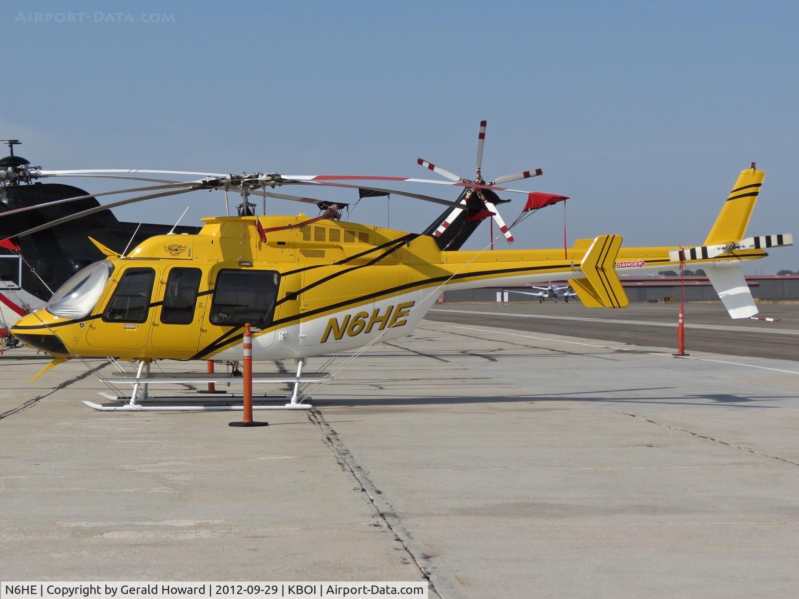 N6HE, 1997 Bell 407 C/N 53235, Parked on the south GA ramp.