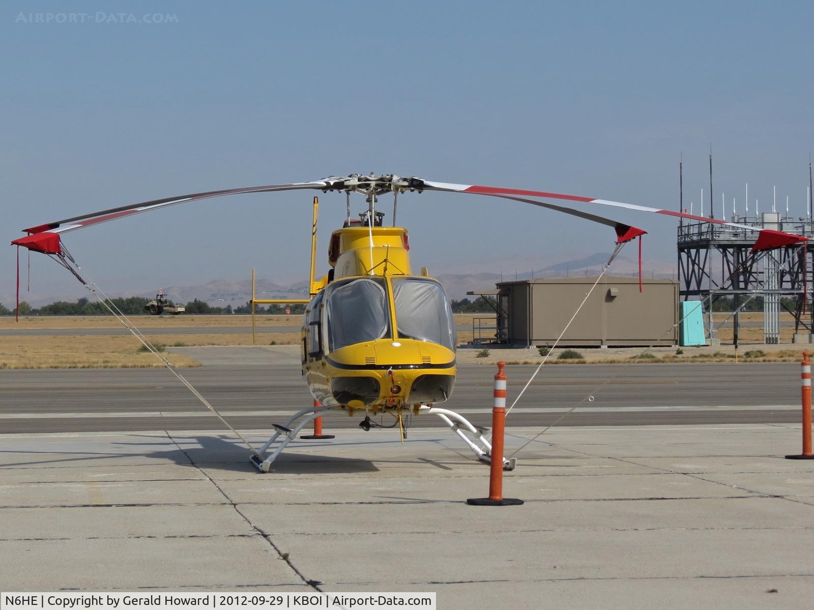 N6HE, 1997 Bell 407 C/N 53235, Parked on the Life Flight ramp.