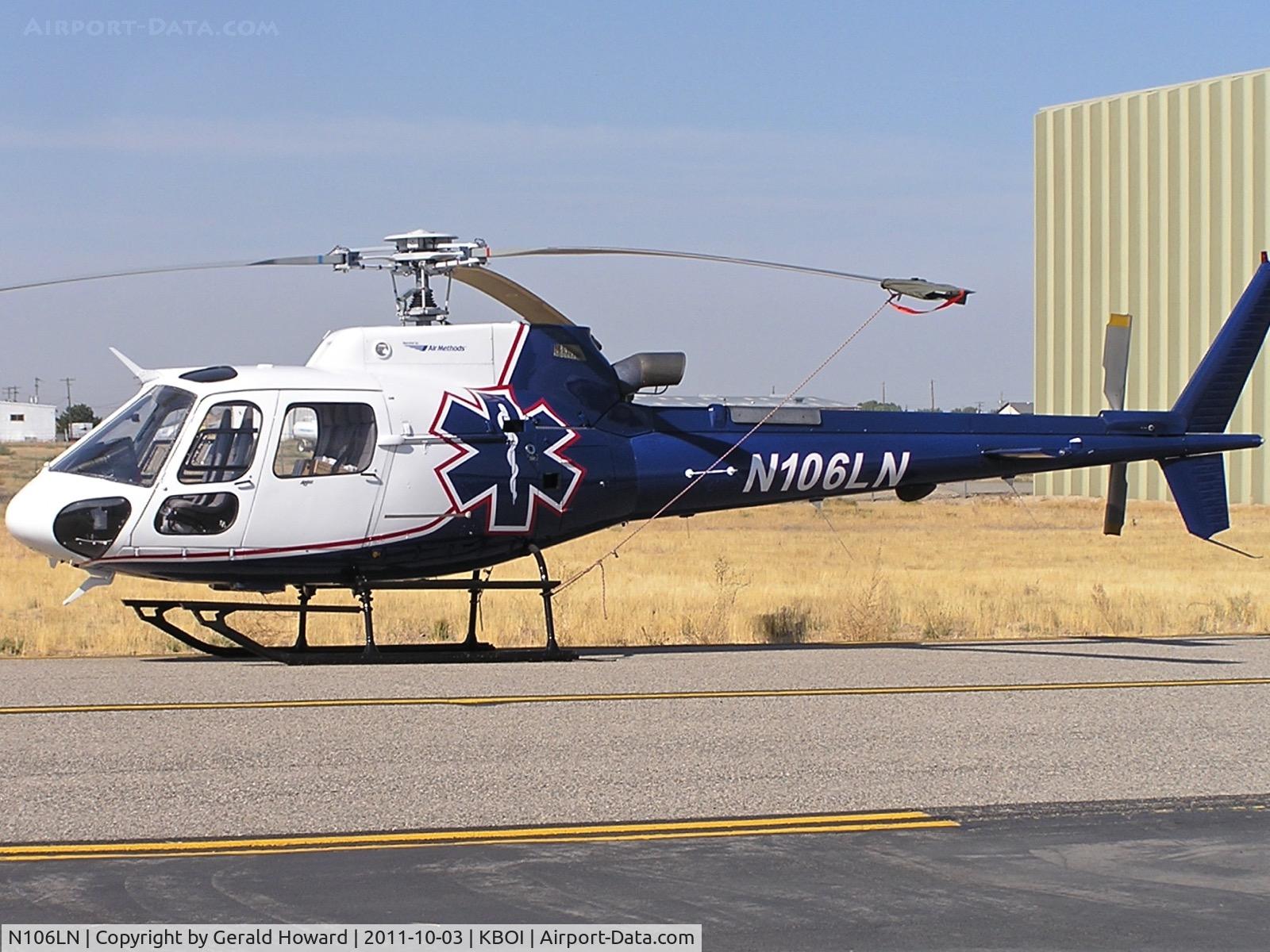 N106LN, 1999 Eurocopter AS-350B-3 Ecureuil Ecureuil C/N 3251, Parked on the Life Flight ramp.