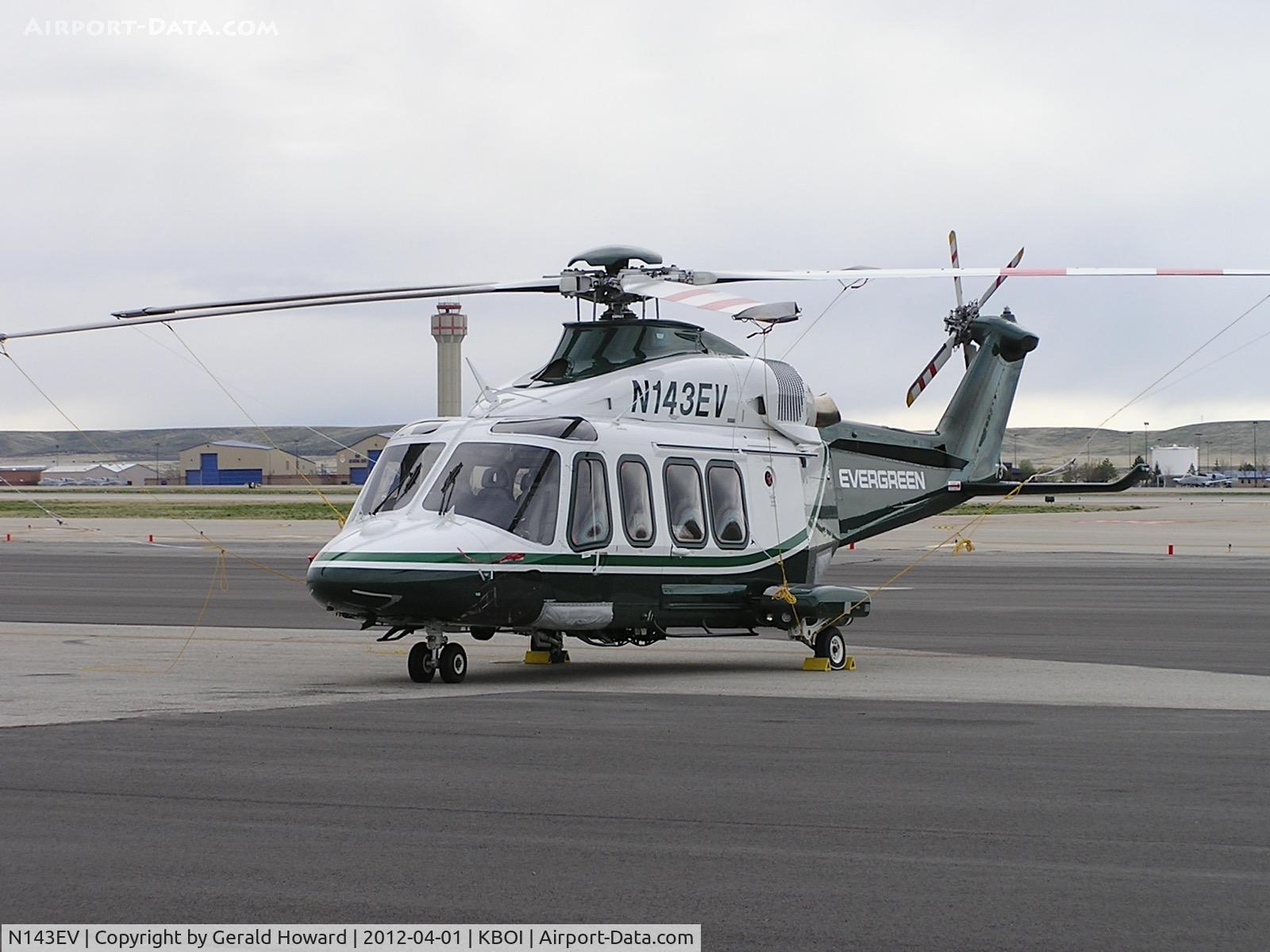 N143EV, AgustaWestland AW-139 C/N 41273, Parked on the north GA ramp.