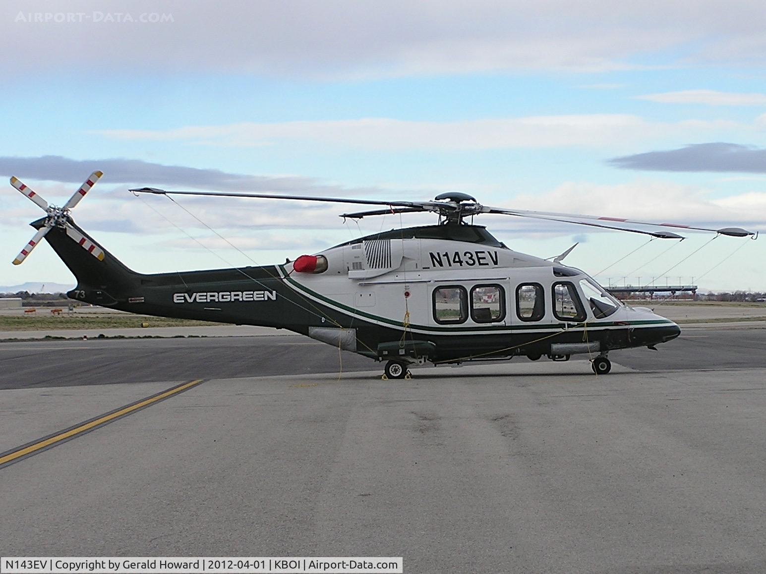 N143EV, AgustaWestland AW-139 C/N 41273, Parked on the north GA ramp.