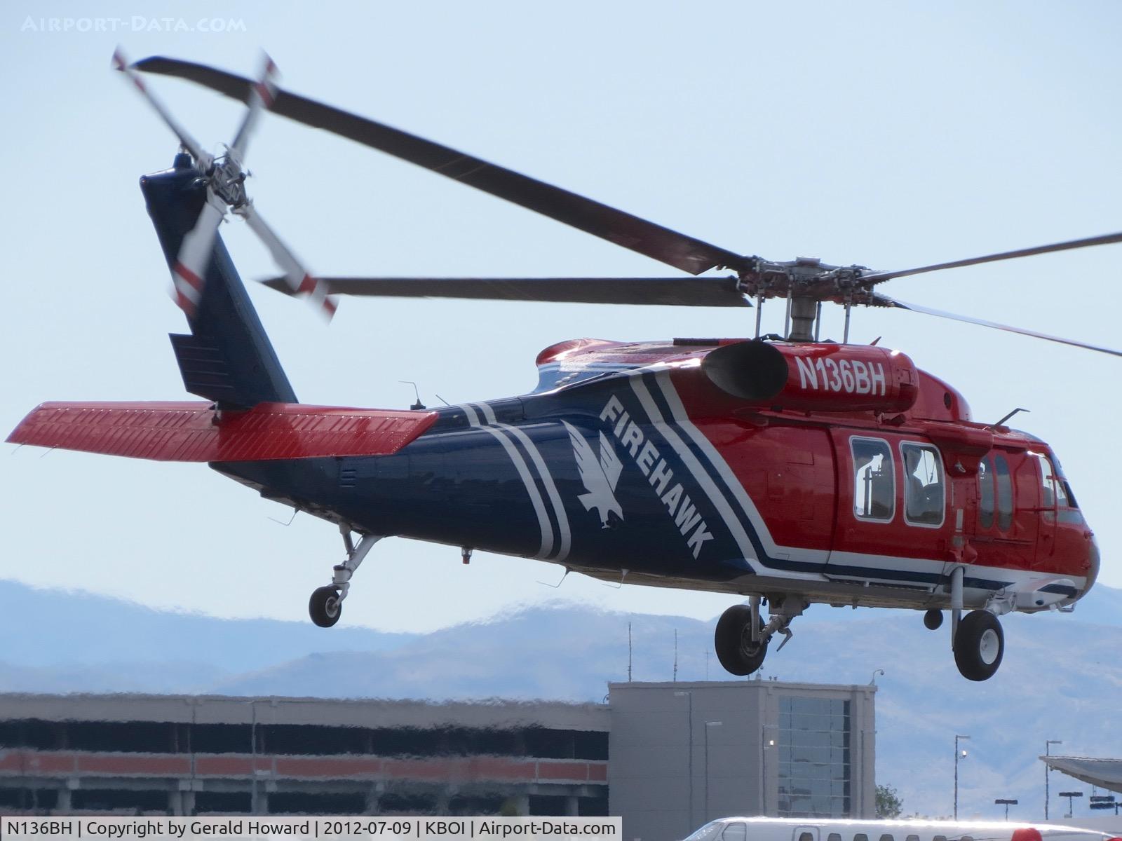 N136BH, 1992 Sikorsky S-70A-27 C/N 701835, Lifting off from the Firehawk ramp.