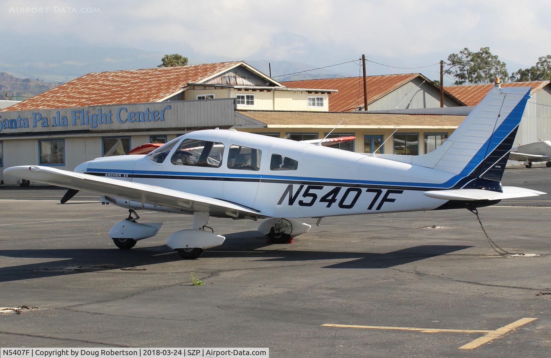 N5407F, 1977 Piper PA-28-181 Archer II C/N 28-7790112, 1977 Piper PA-28-181 ARCHER II, Lycoming O&VO-360 180 Hp