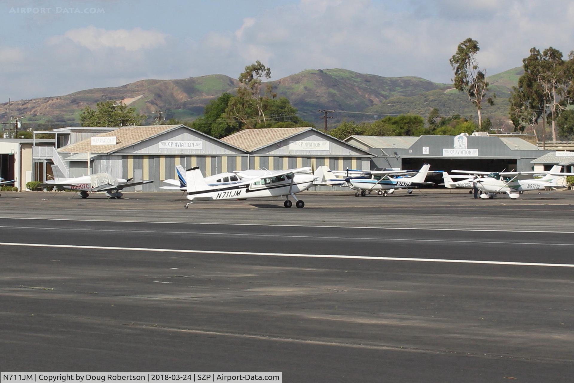 N711JM, 1974 Cessna 180J C/N 18052523, 1974 Cessna 180J SKYWAGON, Continental O-470 230 Hp, taxi back