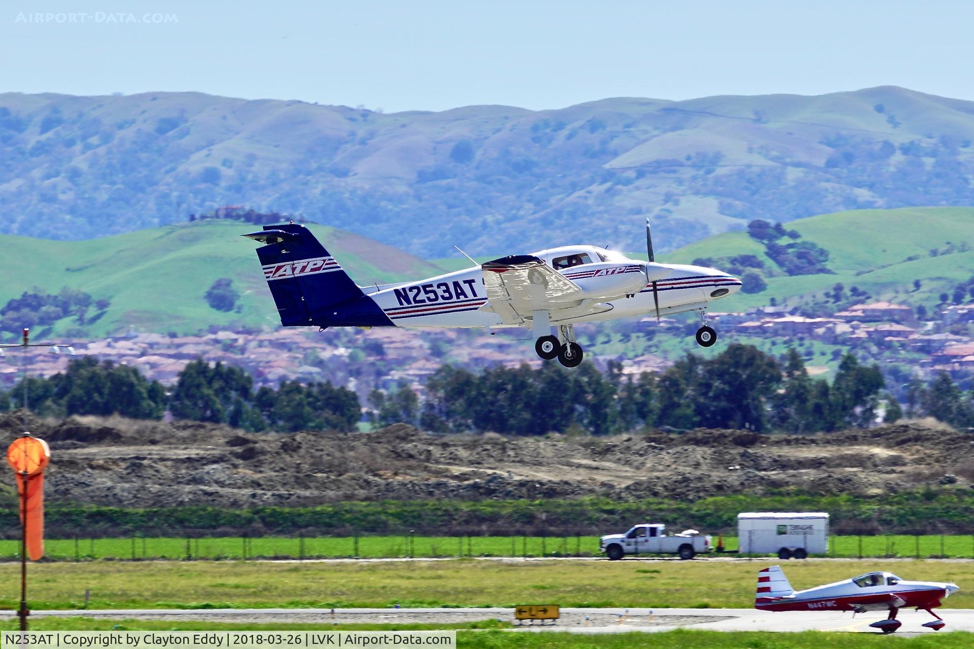 N253AT, 2001 Piper PA-44-180 Seminole C/N 4496057, Livermore Airport California 2018.
