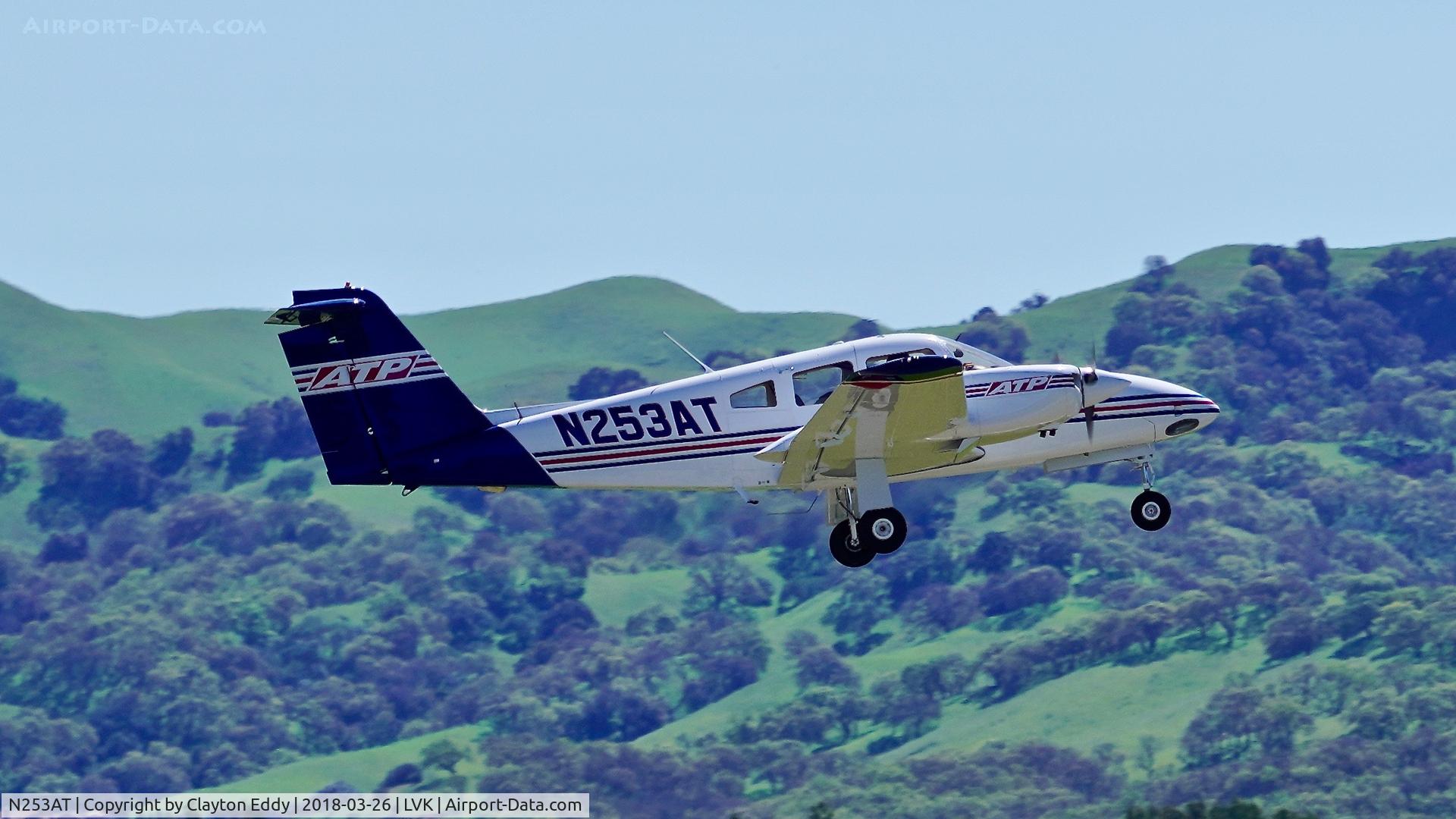 N253AT, 2001 Piper PA-44-180 Seminole C/N 4496057, Livermore Airport California 2018.