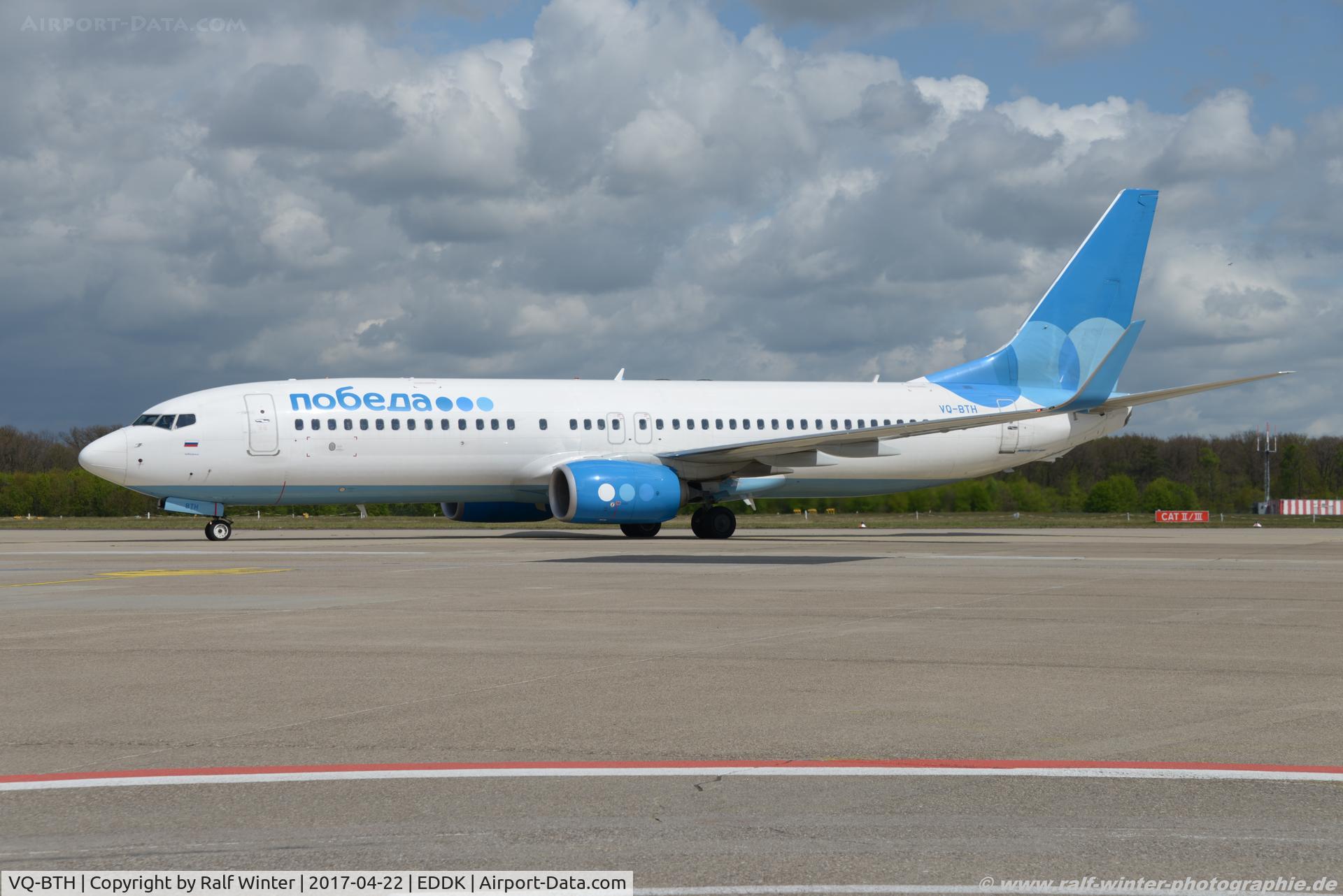 VQ-BTH, 2014 Boeing 737-8LJ C/N 39947, Boeing 737-8LJ(W) - DP PBD Pobeda - 39947 - VQ-BTH - 22.04.2017 - CGN