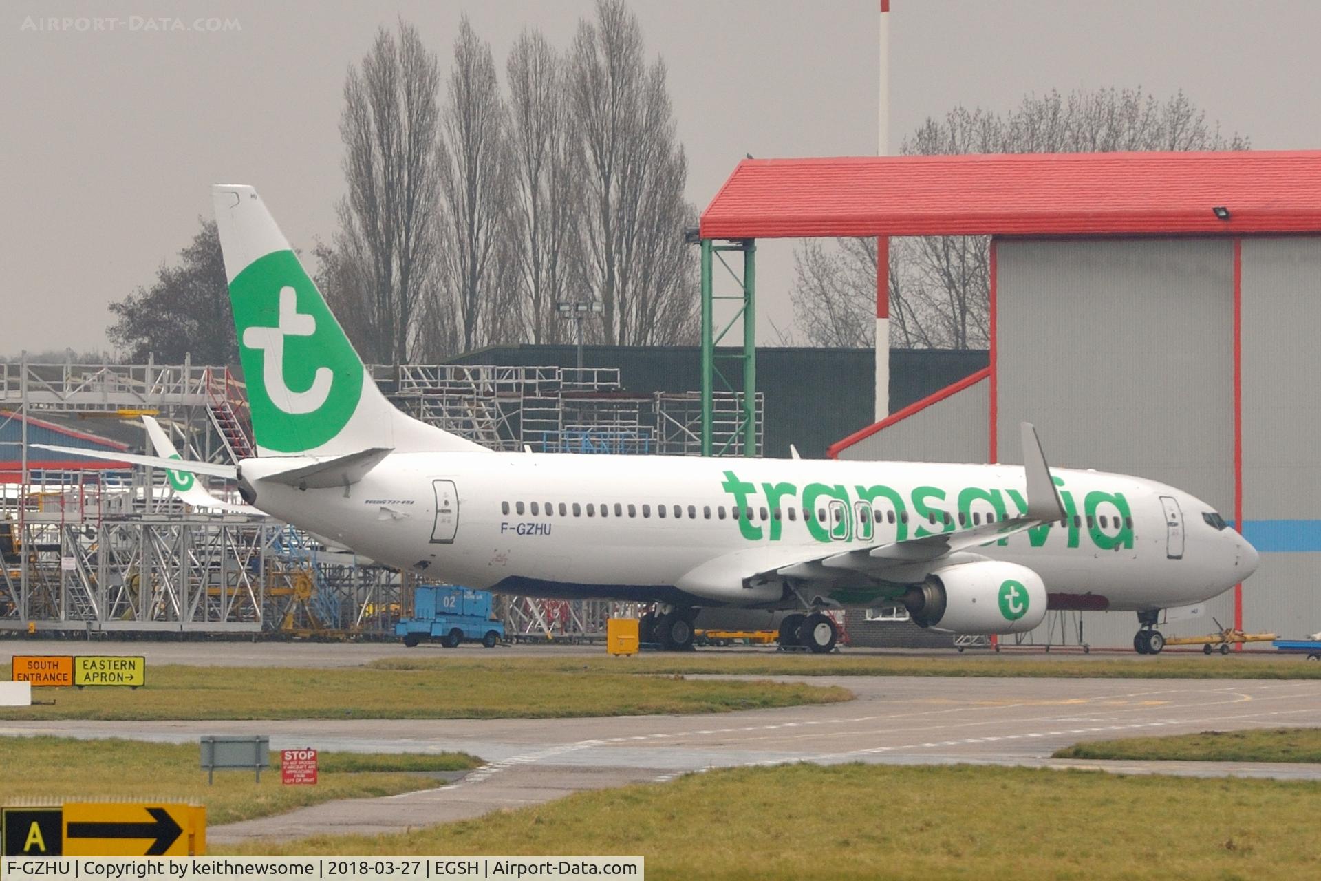 F-GZHU, 2015 Boeing 737-8K2 C/N 41352, Parked at KLM Engineering.