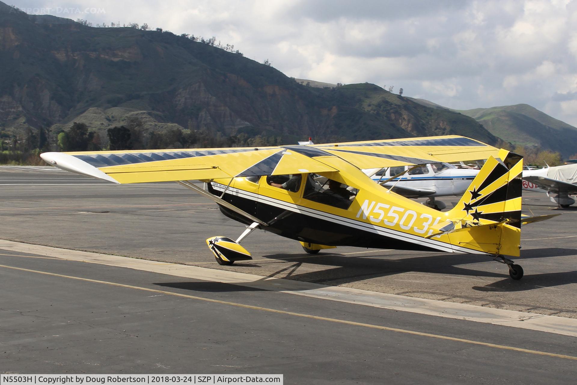 N5503H, 1978 Bellanca 8KCAB Super Decathlon C/N 413-78, 1978 Bellanca 8KCAB SUPER DECATHLON, Lycoming AEIO-360 180 Hp, taxi to Rwy 22