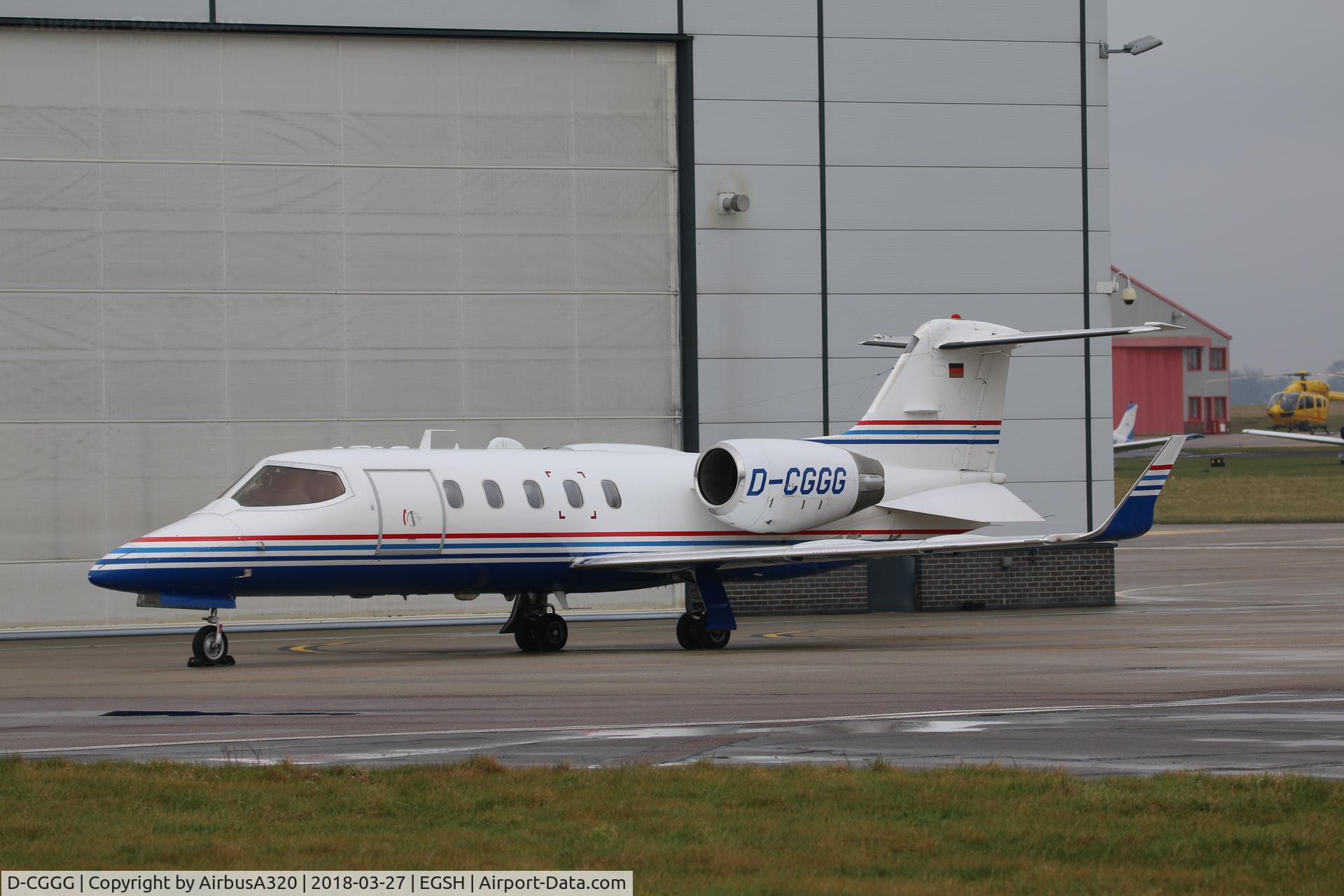 D-CGGG, 2001 Learjet 31A C/N 31A-227, seen parked at Saxon