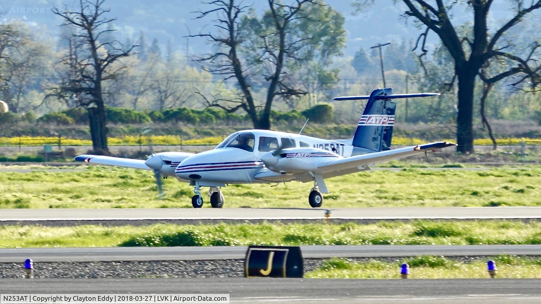 N253AT, 2001 Piper PA-44-180 Seminole C/N 4496057, Livermore Airport California 2018.