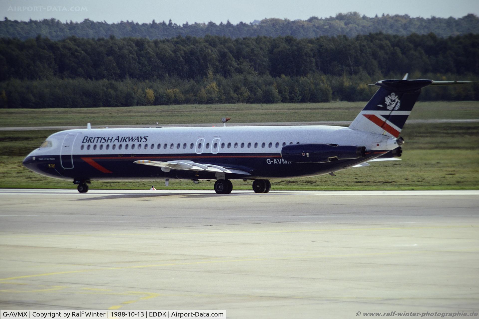 G-AVMX, 1969 BAC 111-510ED One-Eleven C/N BAC.151, BAC 111-510ED One-Eleven - BA BAW British Airways 'County of East Sussex' - 151 - G-AVMX - 13.10.1988 - CGN
