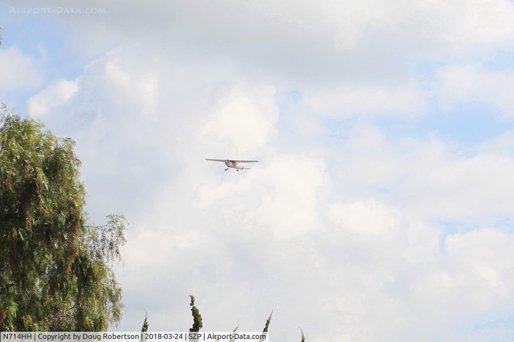 N714HH, 1977 Cessna 150M C/N 15079185, 1977 Cessna 150M, Continental  O-200 100 Hp, on final Rwy 22