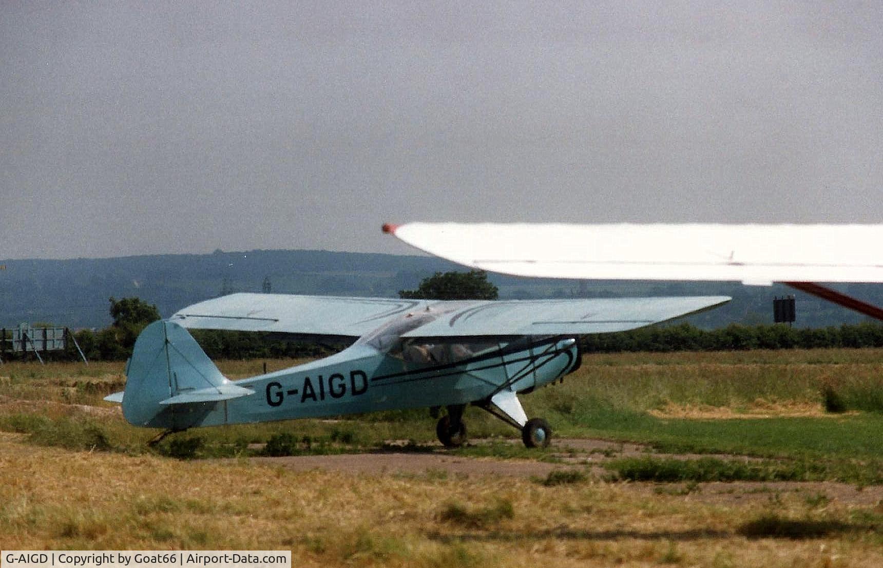 G-AIGD, 1946 Auster J-1 Autocrat C/N 2186, In earlier colours at Burnaston  1988