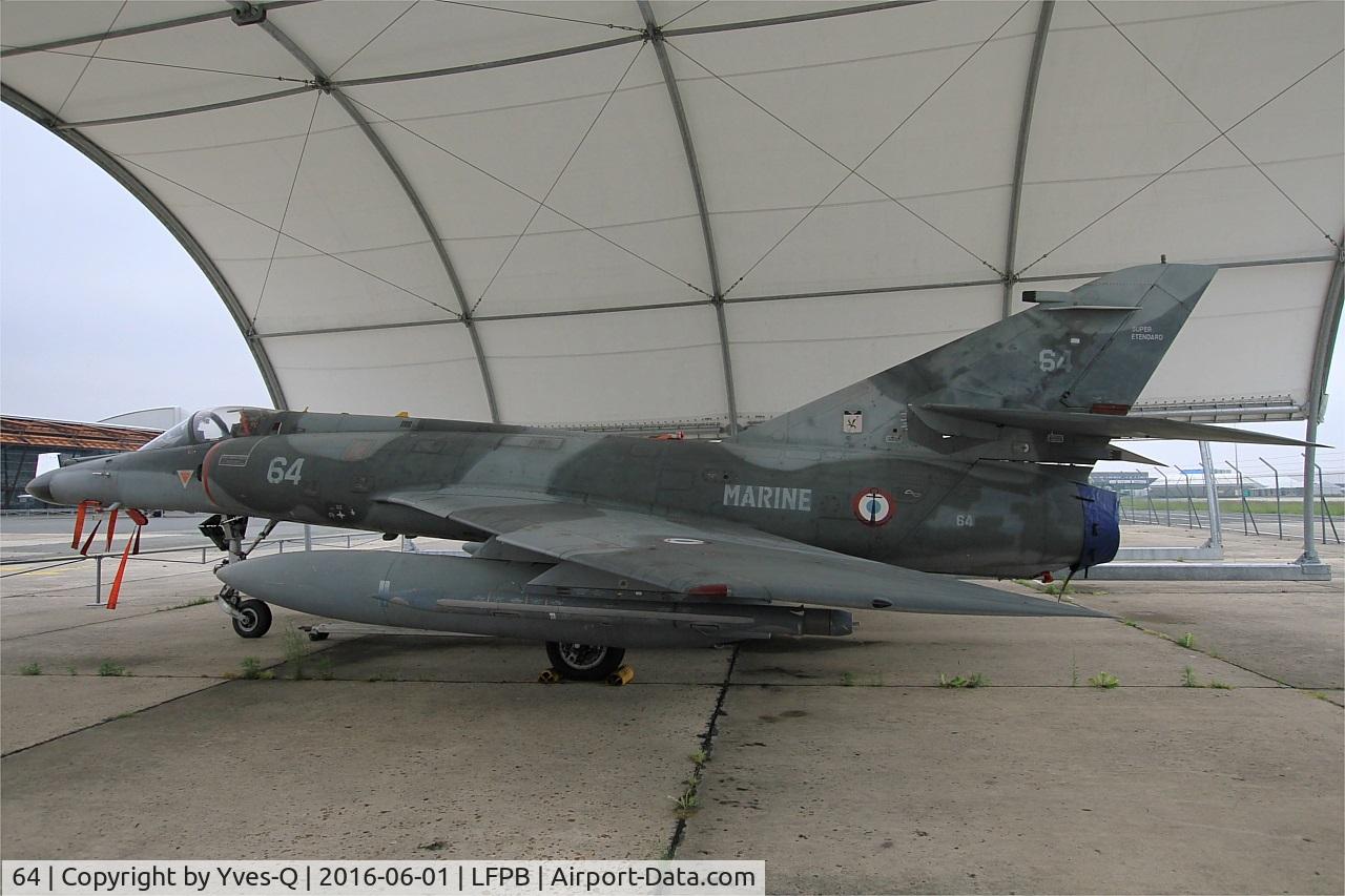 64, Dassault Super Etendard C/N 78, Dassault Super Etendard M, Preserved at Air & Space Museum Paris-Le Bourget (LFPB)