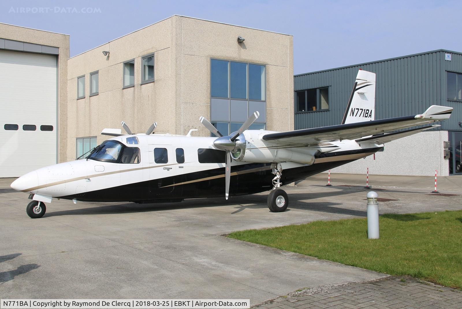 N771BA, 1977 Rockwell International 690B C/N 11429, Parked at Wevelgem.