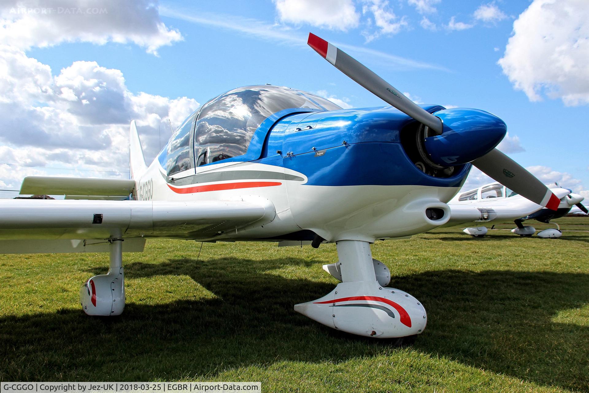 G-CGGO, 1987 Robin DR-400-180 Regent Regent C/N 1756, sat in sunshine after landing in on runway 28,