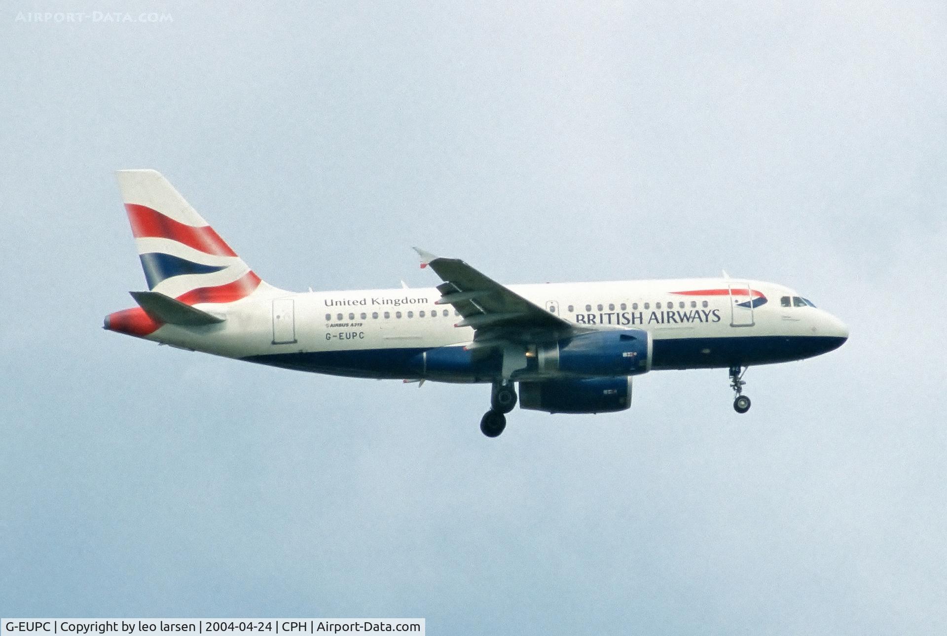 G-EUPC, 1999 Airbus A319-131 C/N 1118, Copenhagen 24.4.2004