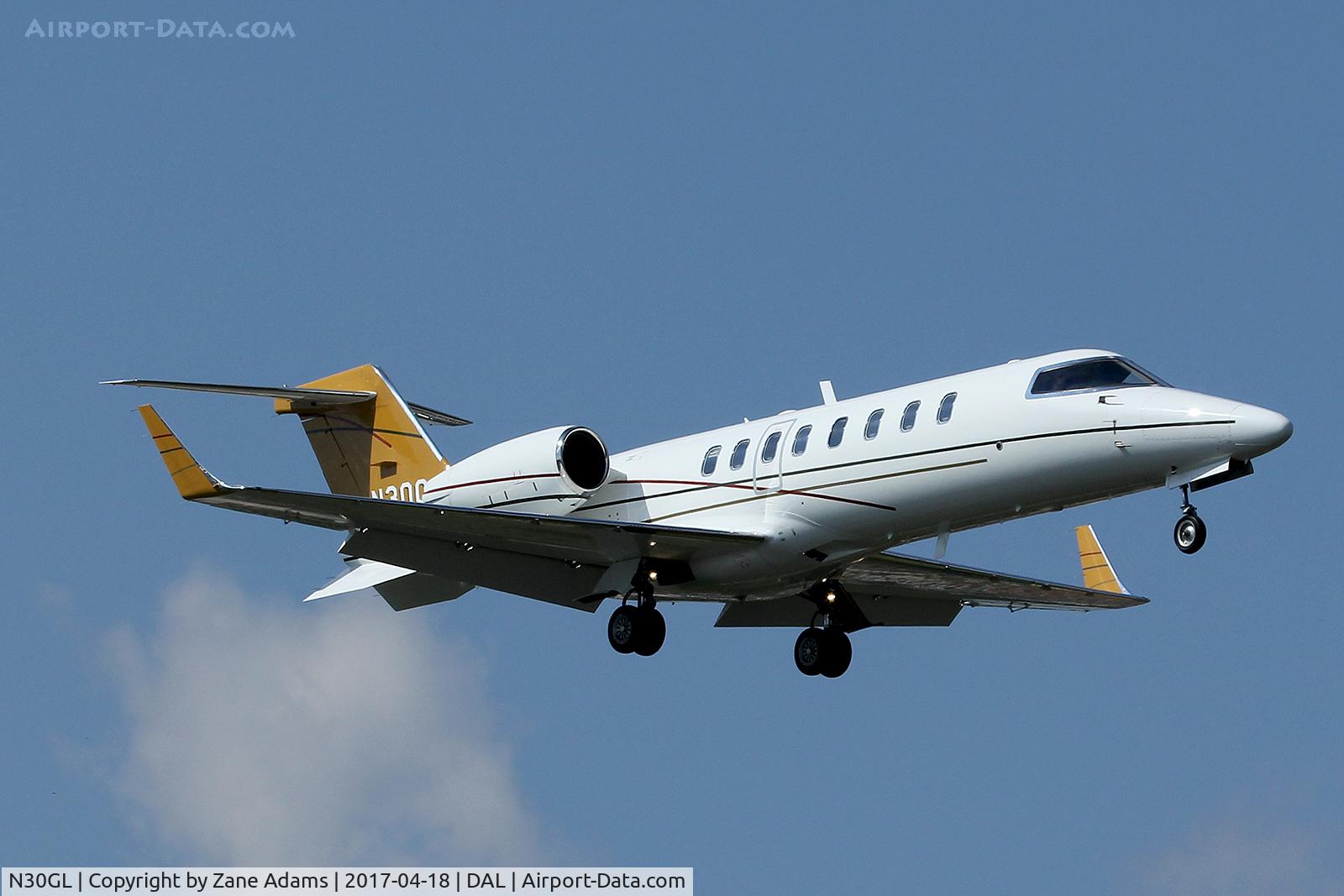 N30GL, 1982 Gates Learjet 55 C/N 076, Arriving at Dallas Love Field