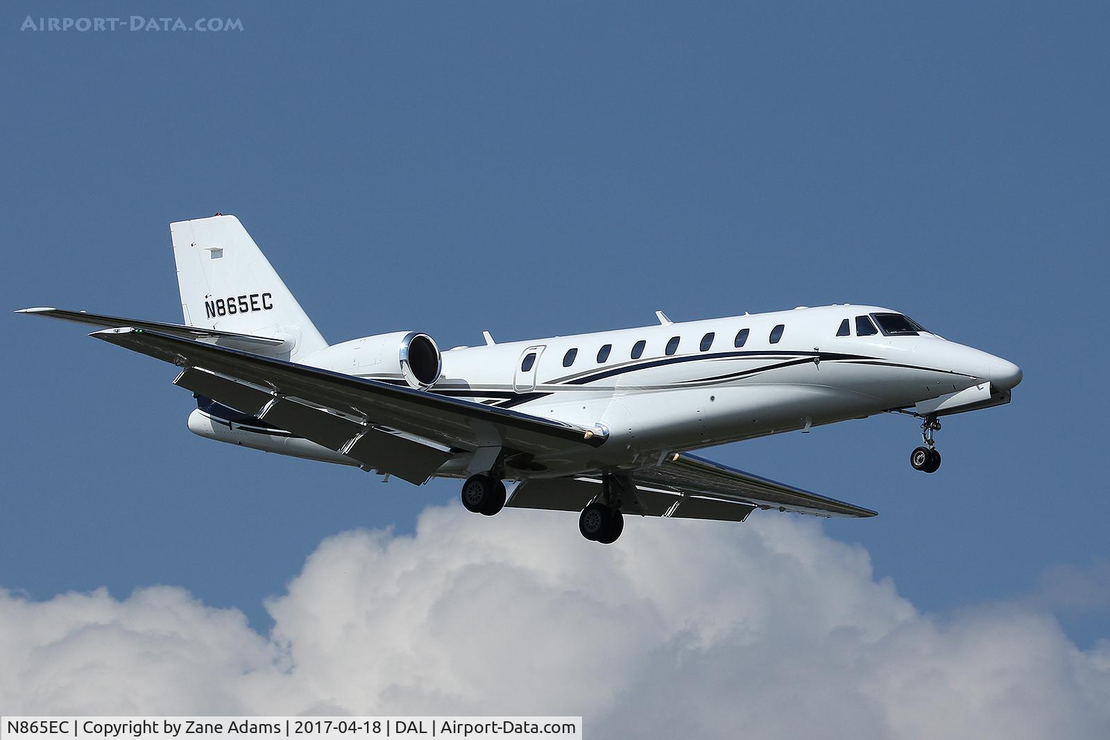 N865EC, 2005 Cessna 680 Citation Sovereign C/N 680-0028, Arriving at Dallas Love Field
