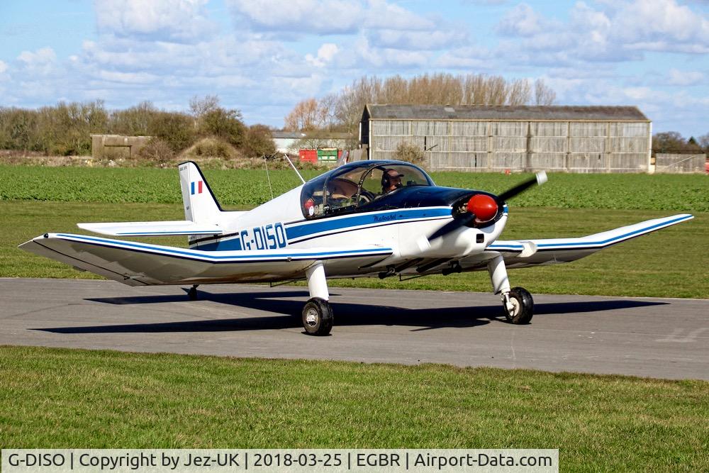 G-DISO, 1963 SAN Jodel D-150 Mascaret C/N 24, on taxi-out to runway 28....