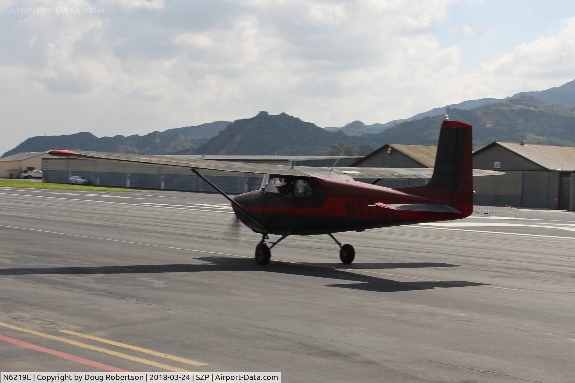 N6219E, 1958 Cessna 172 C/N 46319, 1958 Cessna 172, Continental O-300 145 Hp 6 cylinder, taxi to Rwy 22