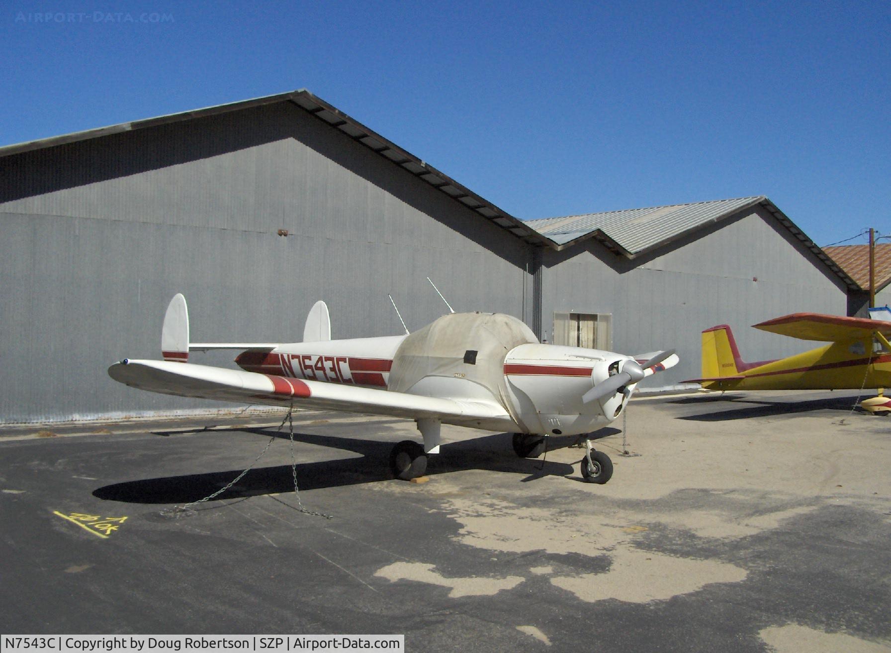 N7543C, 1958 Forney F-1 C/N 5658, 1958 Forney Fornaire F-1 AIRCOUPE, Continental C90-12 95 Hp for takeoff
