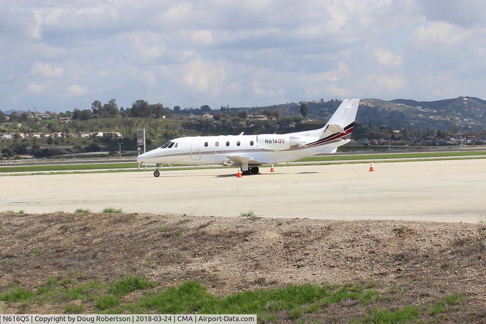 N616QS, 2003 Cessna 560XL Citation Excel C/N 560-5345, 2003 Cessna 560 XL, CITATION EXCEL, 2 P&W(C) PW545A Turbofans 3,800 lb st each. Max cruise at 35,000 feet- 429 kts, 494 mph. On SUN AIR JETS ramp.