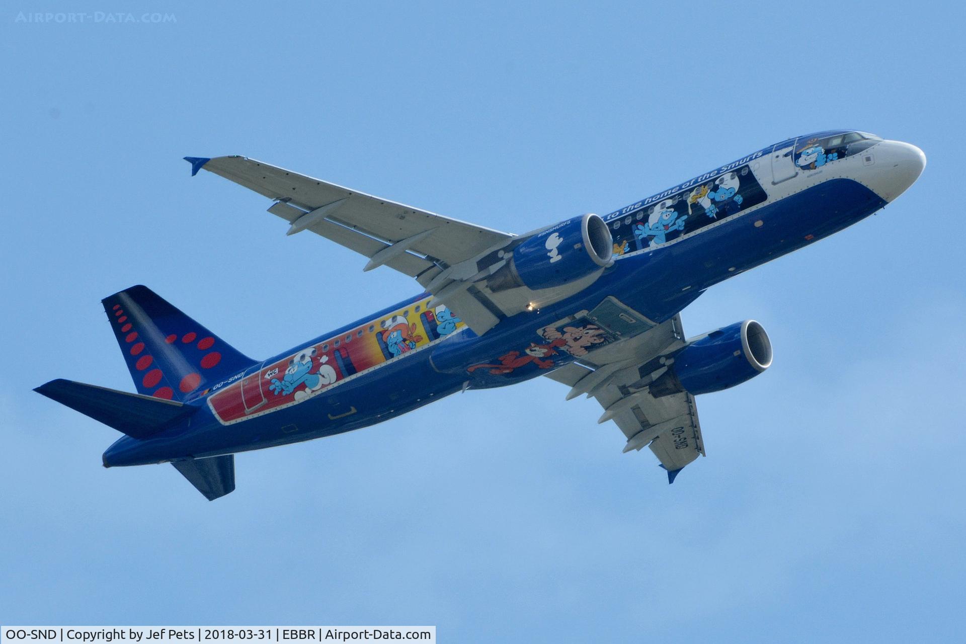 OO-SND, 2002 Airbus A320-214 C/N 1838, Aerosmurf !